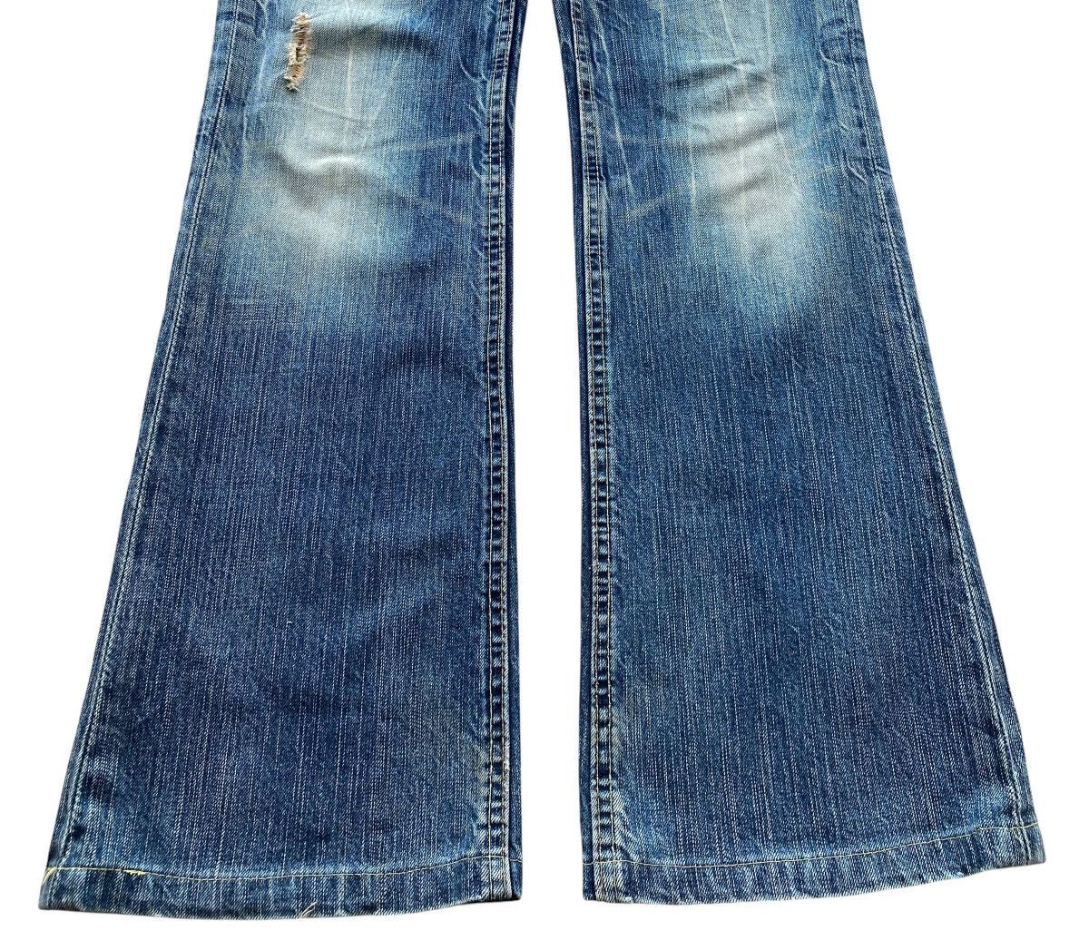 Japanese Brand Brappers Faded Wash Whiskered Style Straight Leg Jeans Size US 30 / EU 46 - 5 Thumbnail