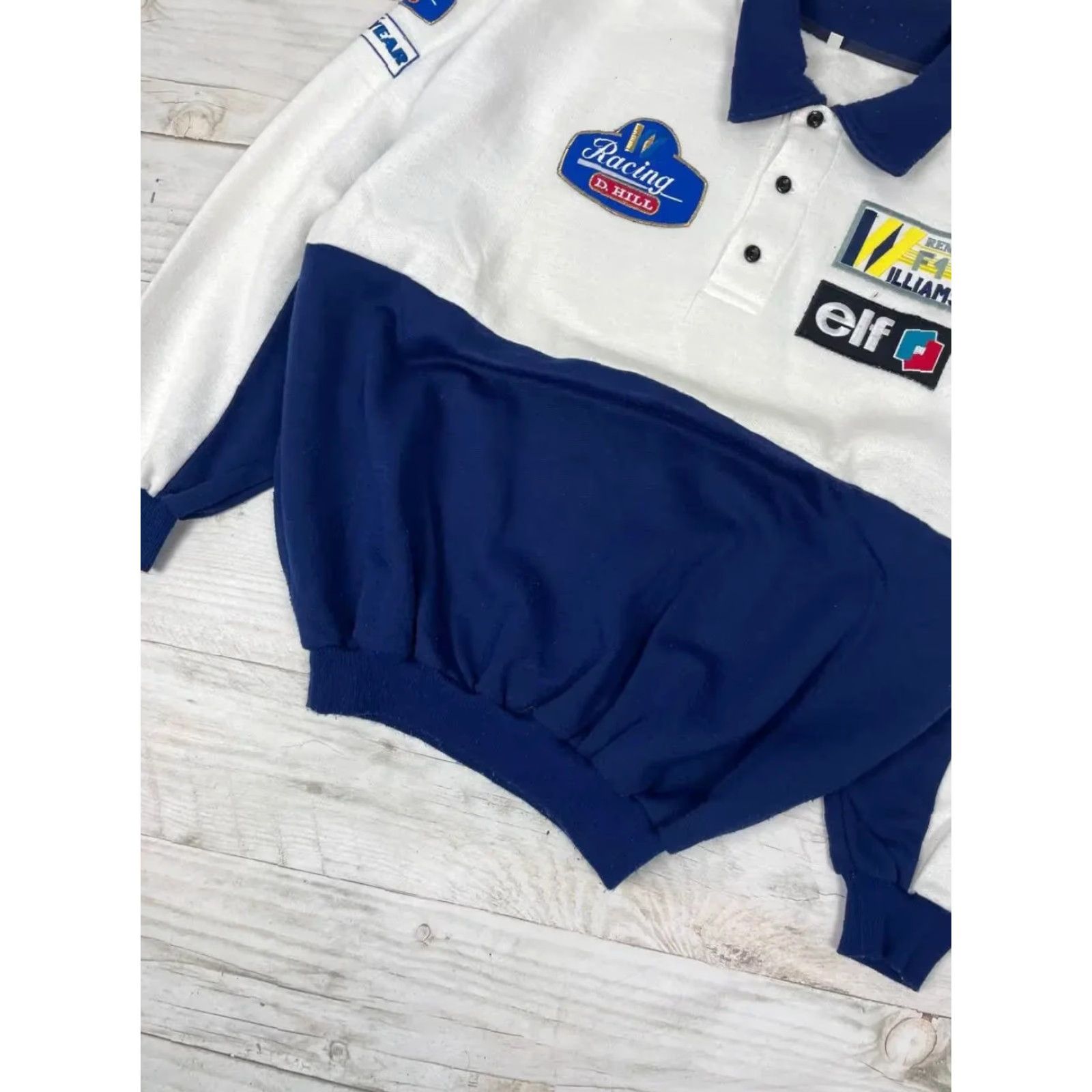Vintage VINTAGE Renault F1 Williams Polo Long Sleeve Sweatshirt 90s Men 2XL Blue Size US XXL / EU 58 / 5 - 4 Thumbnail