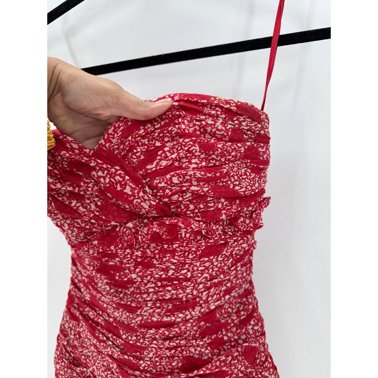 Other Vintage Victor Costs silk dress size S/XS strapless bodice Size XS / US 0-2 / IT 36-38 - 7 Thumbnail