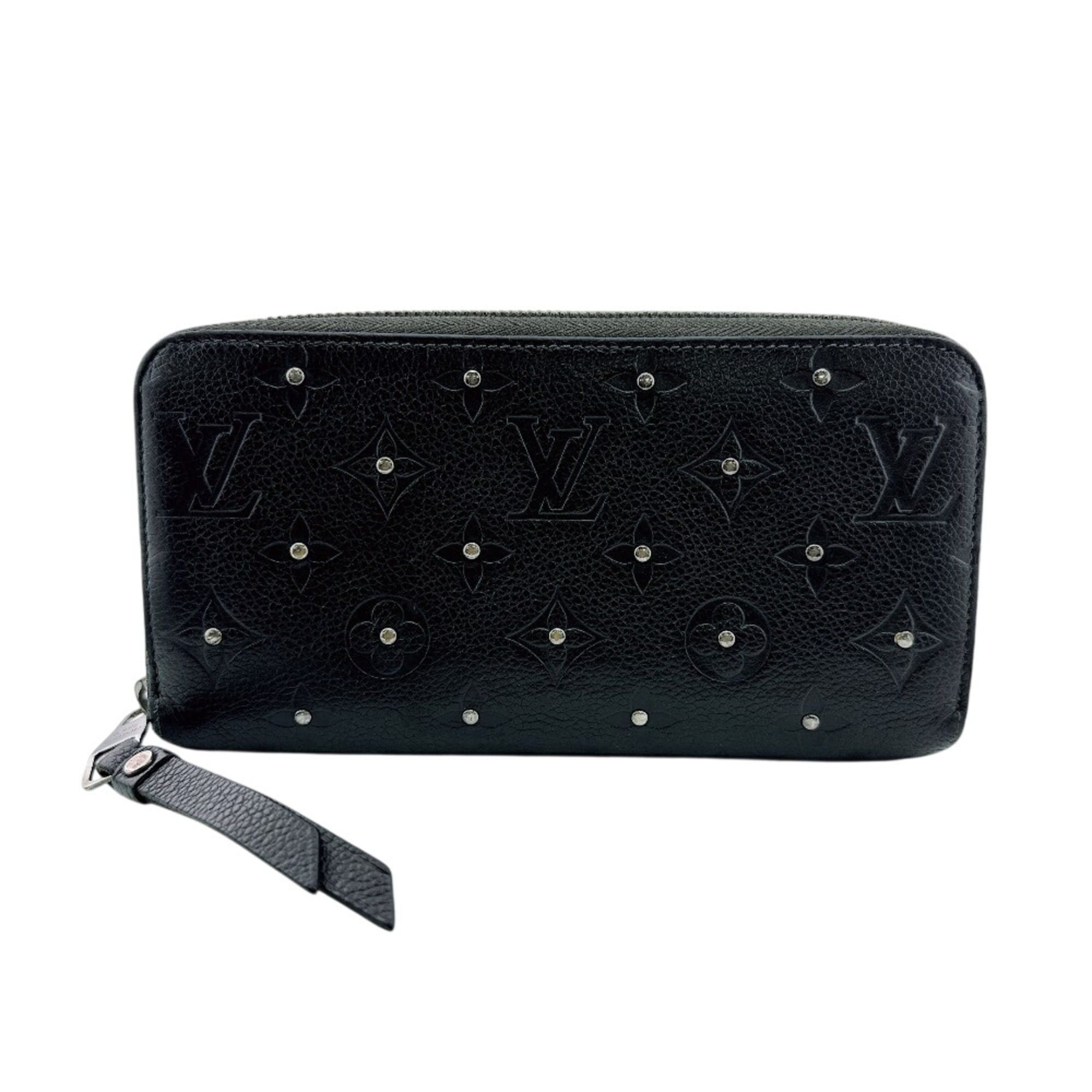 Louis Vuitton LOUIS VUITTON M61442 Platine Studded Zippy Wallet Monogram Empreinte Long Black Size ONE SIZE - 1 Thumbnail