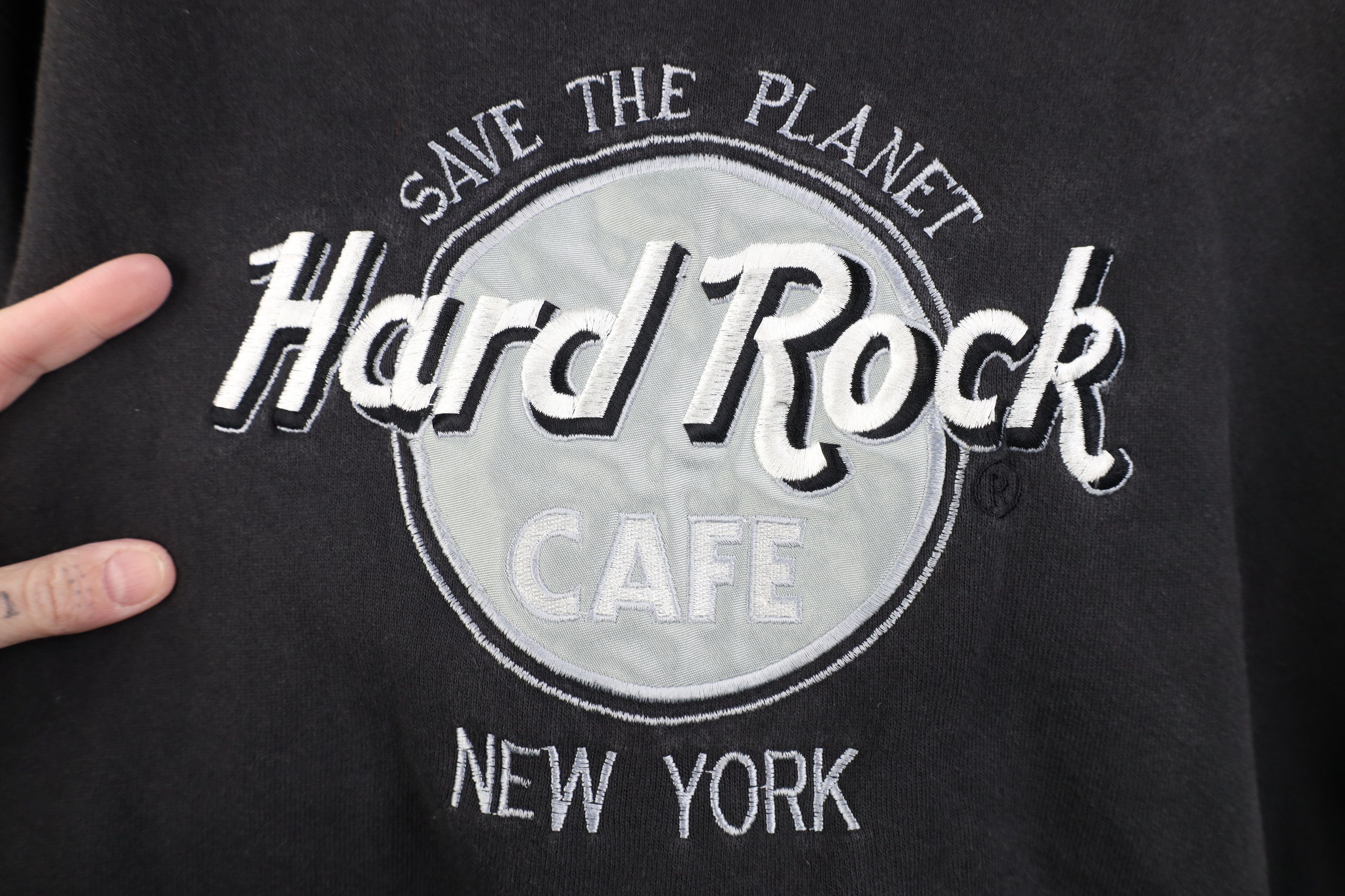Hard Rock Cafe Vintage 90s Hard Rock Cafe New York Sweatshirt Black USA Size US S / EU 44-46 / 1 - 4 Thumbnail