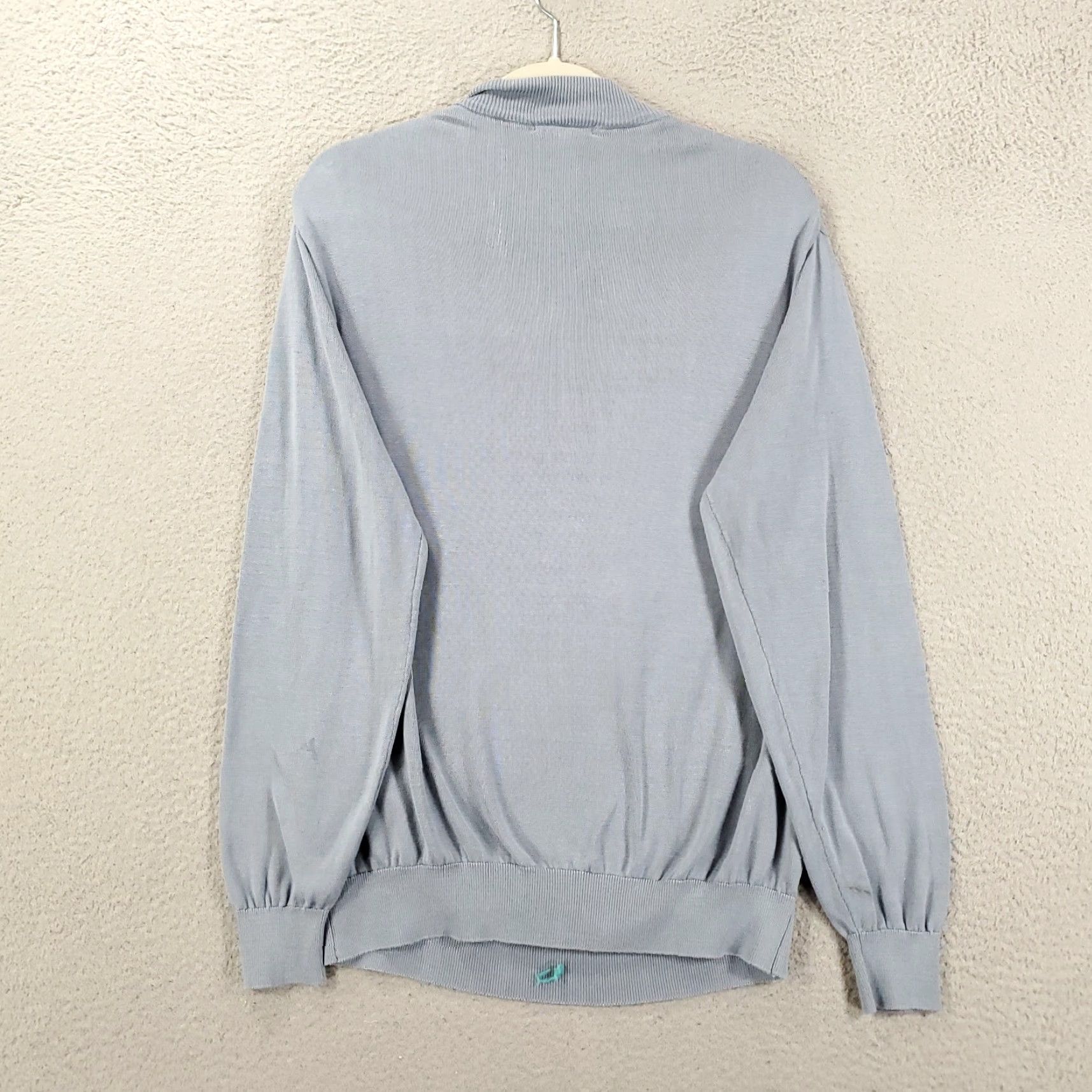 Vintage Kevoman Silk Sweater Mens L Blue Turtleneck Long Sleeve 2 Ply - Regular Fit, Pullover, Knit, Silk, Classic, Fall Winter Size US L / EU 52-54 / 3 - 6 Thumbnail
