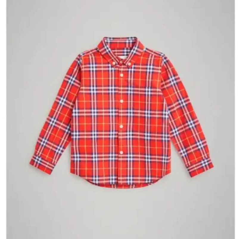 Burberry Burberry Red Plaid Cotton Women's Shirt Size M / US 6-8 / IT 42-44 - 1 Thumbnail