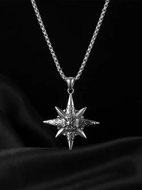 Vintage Eight-pointed Star Pendant Necklace Size ONE SIZE - 2 Thumbnail