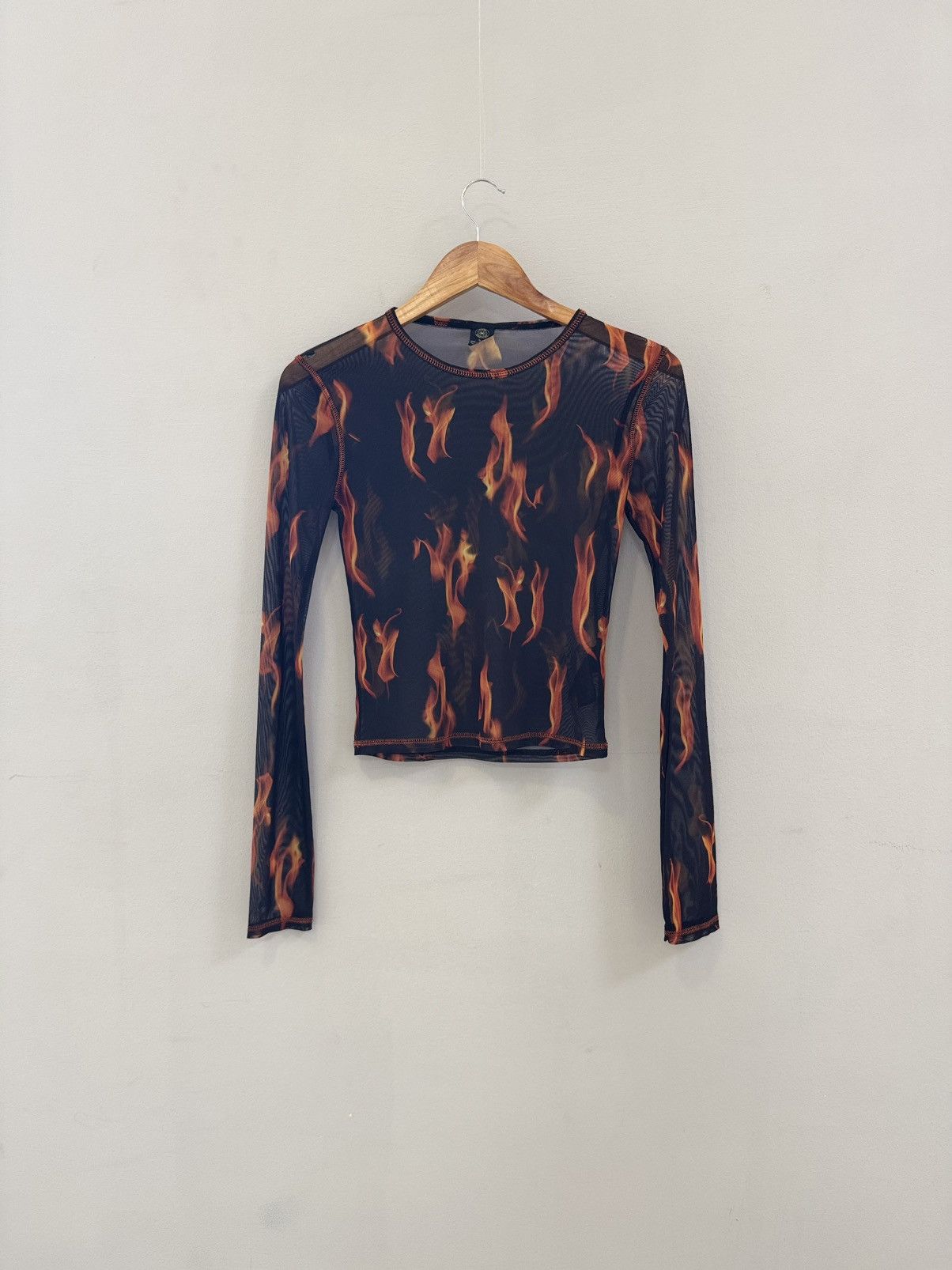 Japanese Brand Fire Vintage Mesh Top Engraving Size M / US 6-8 / IT 42-44 - 1 Thumbnail