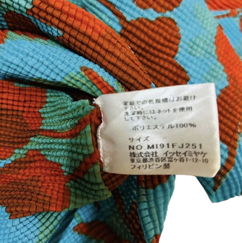 Issey Miyake ME by ISSEY MIYAKE Floral Pleated Top Blouse Shirt Designer Size XS / US 0-2 / IT 36-38 - 5 Thumbnail