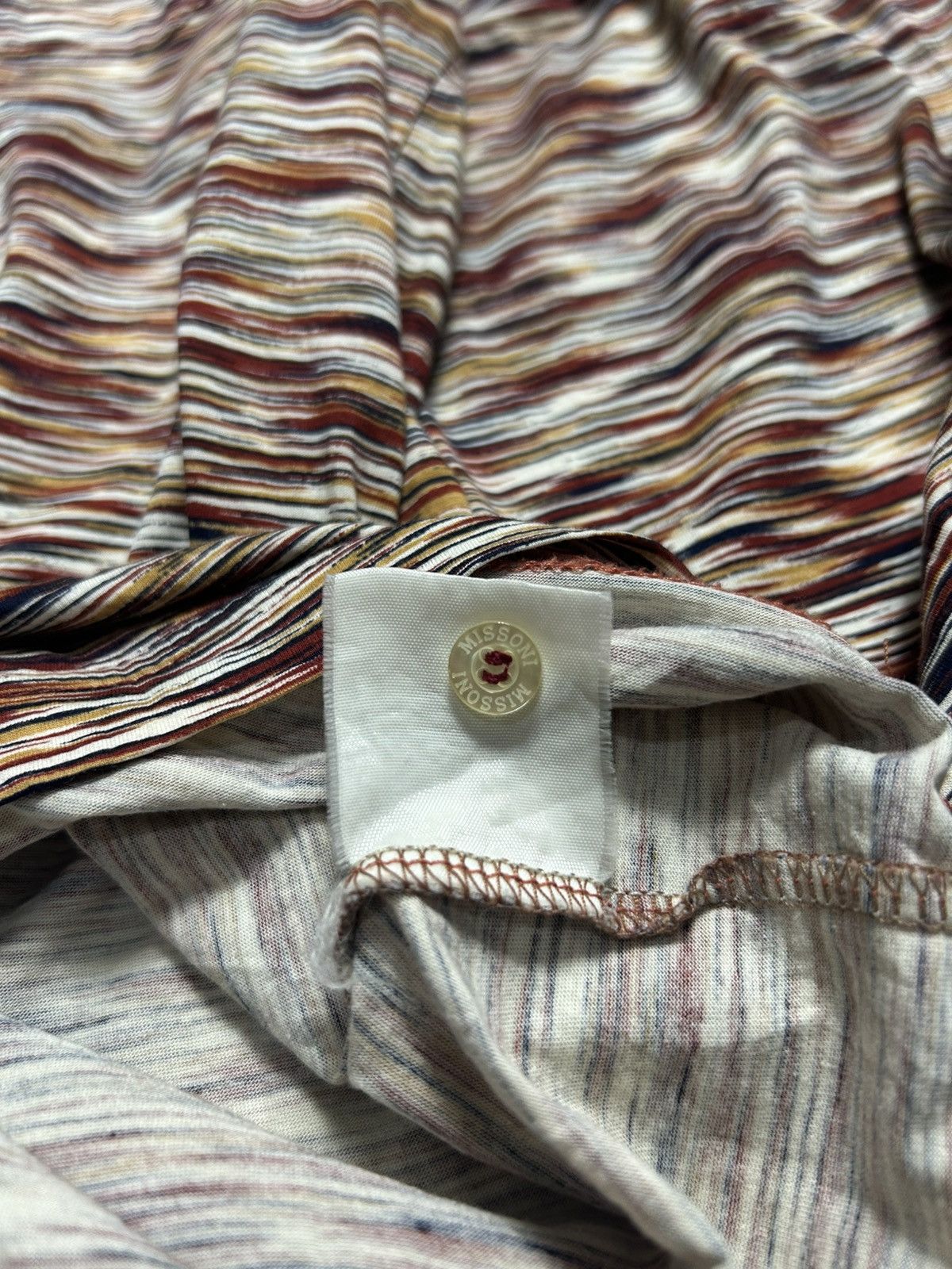 Missoni Y2K Missoni Abstract Classic Long Sleeve Polo Shirt Size US L / EU 52-54 / 3 - 8 Thumbnail