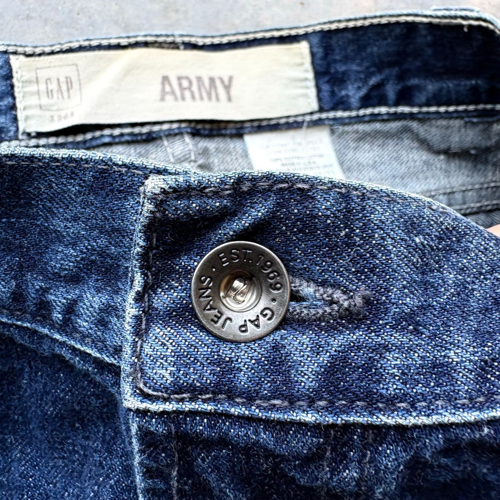 Gap Crazy Vintage US Army GAP Blue Jeans Size US 38 / EU 54 - 6 Thumbnail
