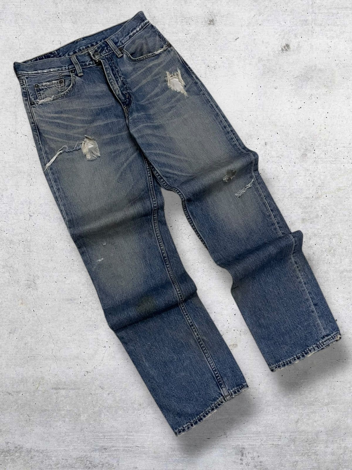 Levi's Vintage Clothing VINTAGE 502 LEVIS 90S DESIGNER USA DISTRESSED DIRTY OG DENIM Size US 29 - 2 Thumbnail