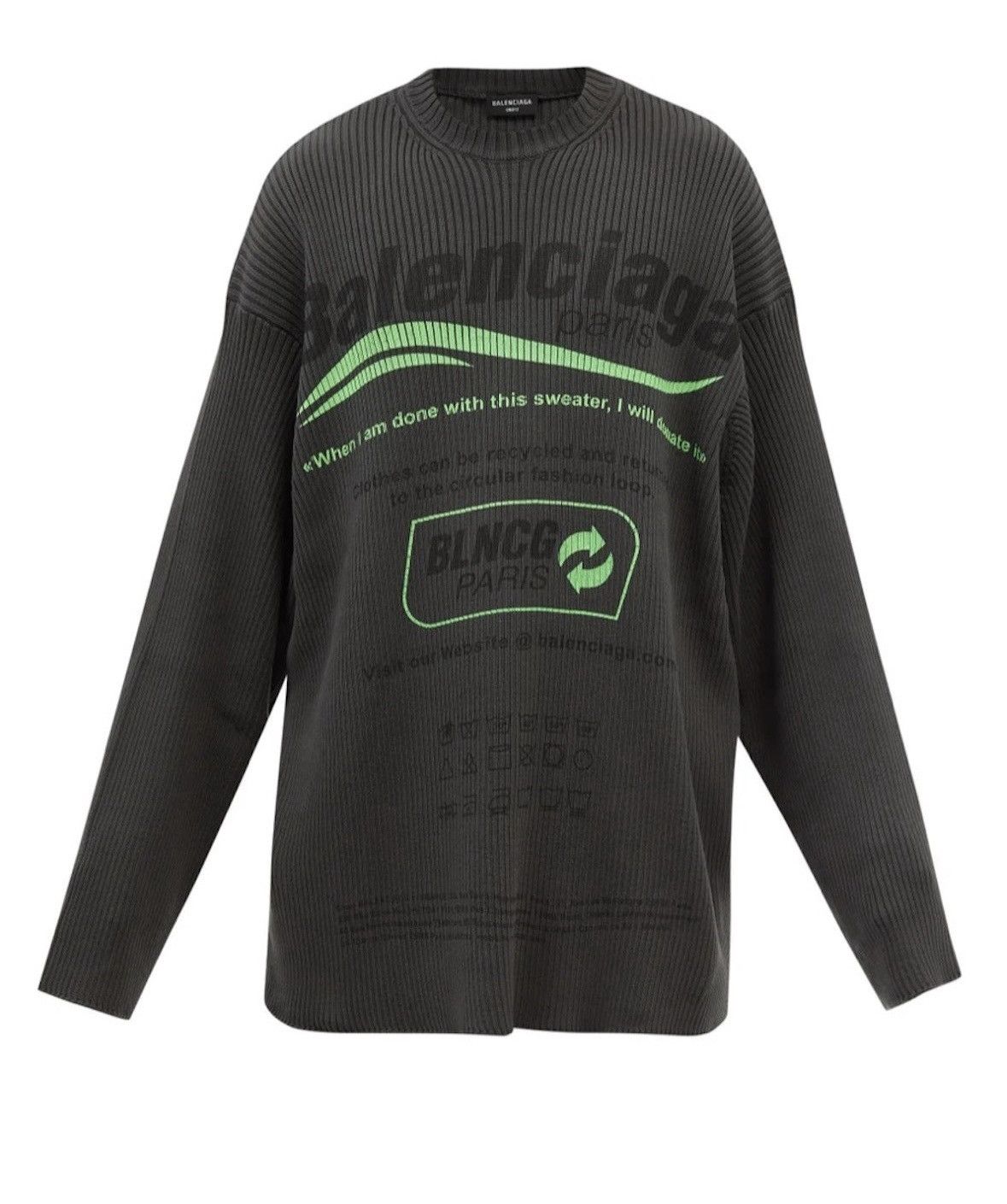 【関税&送料込】Balenciaga Stretch Ribbed Knit Off-The-Shoul Balenciaga Logo Knit Ribbed Top in Navy — CONSUMED