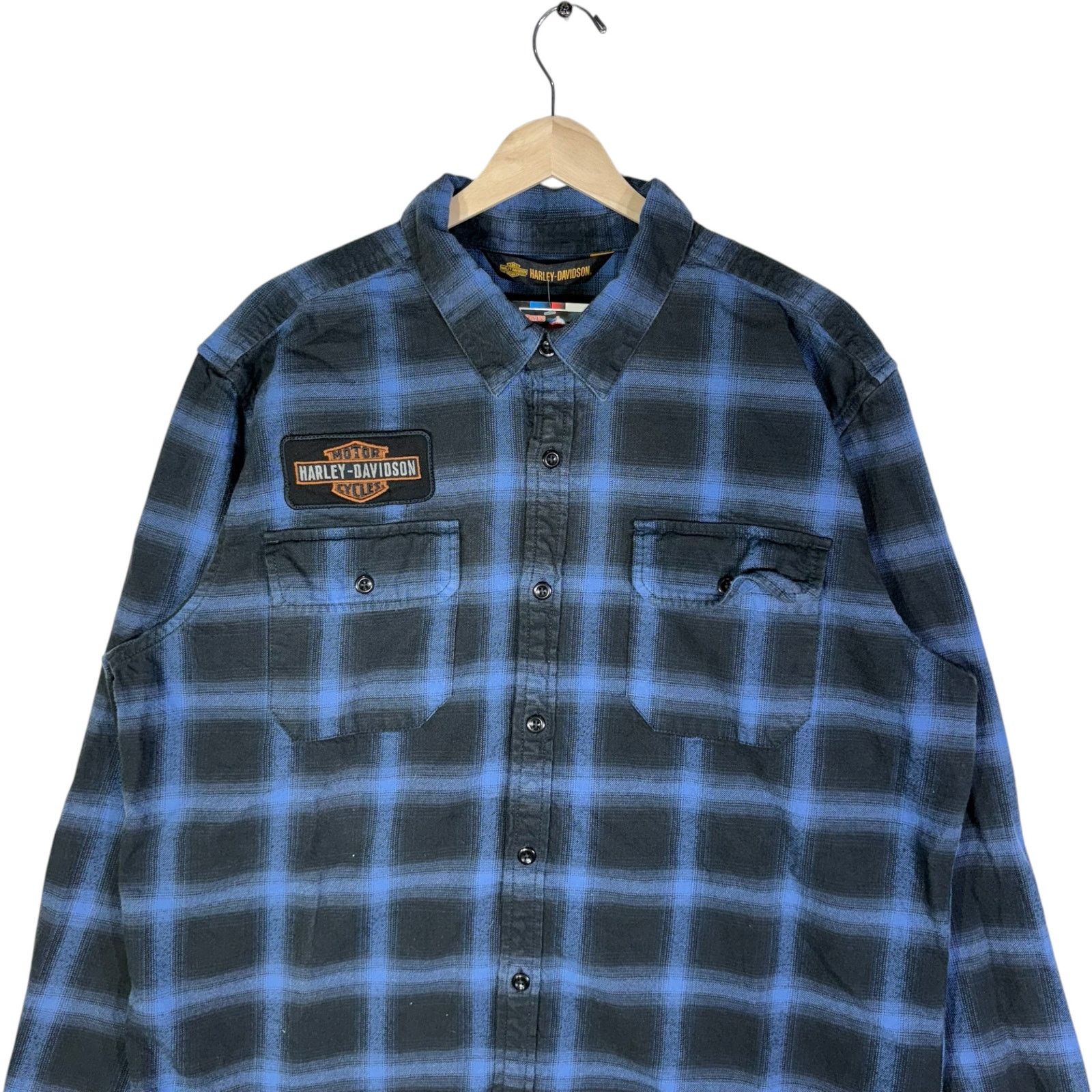 Harley Davidson Vintage Harley Davidson Plaid Long Sleeve Button Up XL Size US XL / EU 56 / 4 - 2 Thumbnail