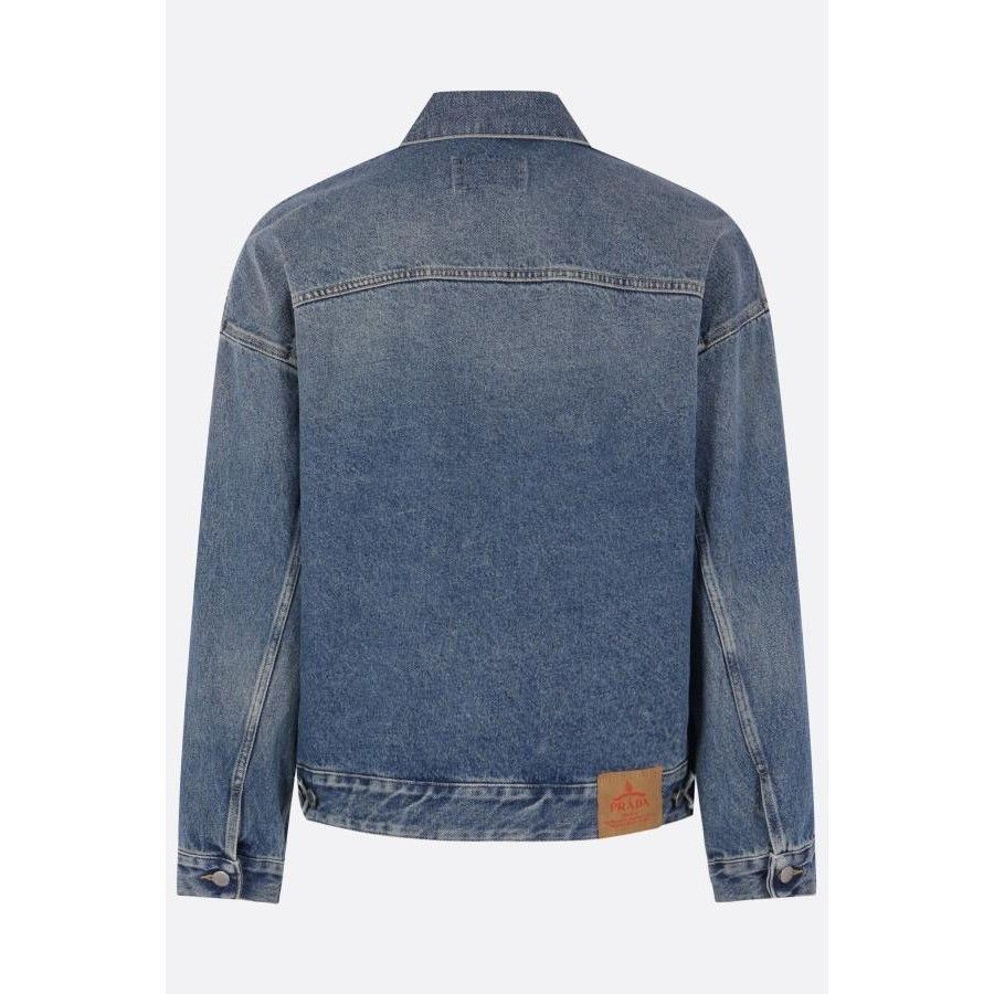 Prada PRADA Full Zip Blue Denim Jacket New & Authentic (Men's size Size US M / EU 48-50 / 2 - 2 Thumbnail