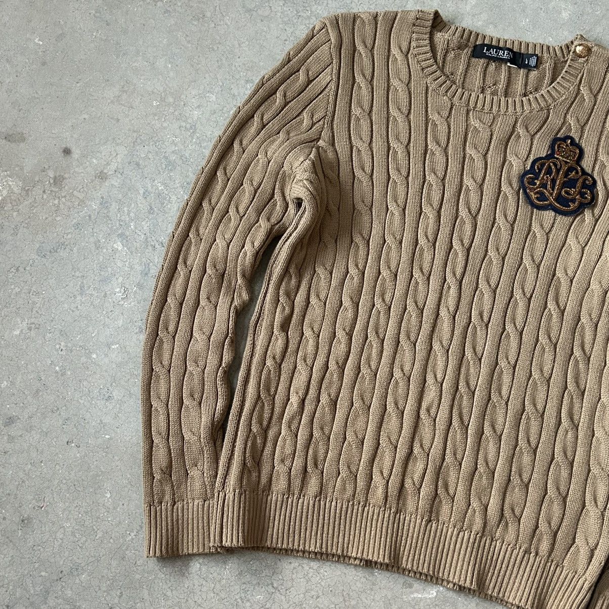 Polo Ralph Lauren Polo Ralph Lauren Woman’s Cable Knit Sweater Black Label Size L / US 10 / IT 46 - 11 Thumbnail