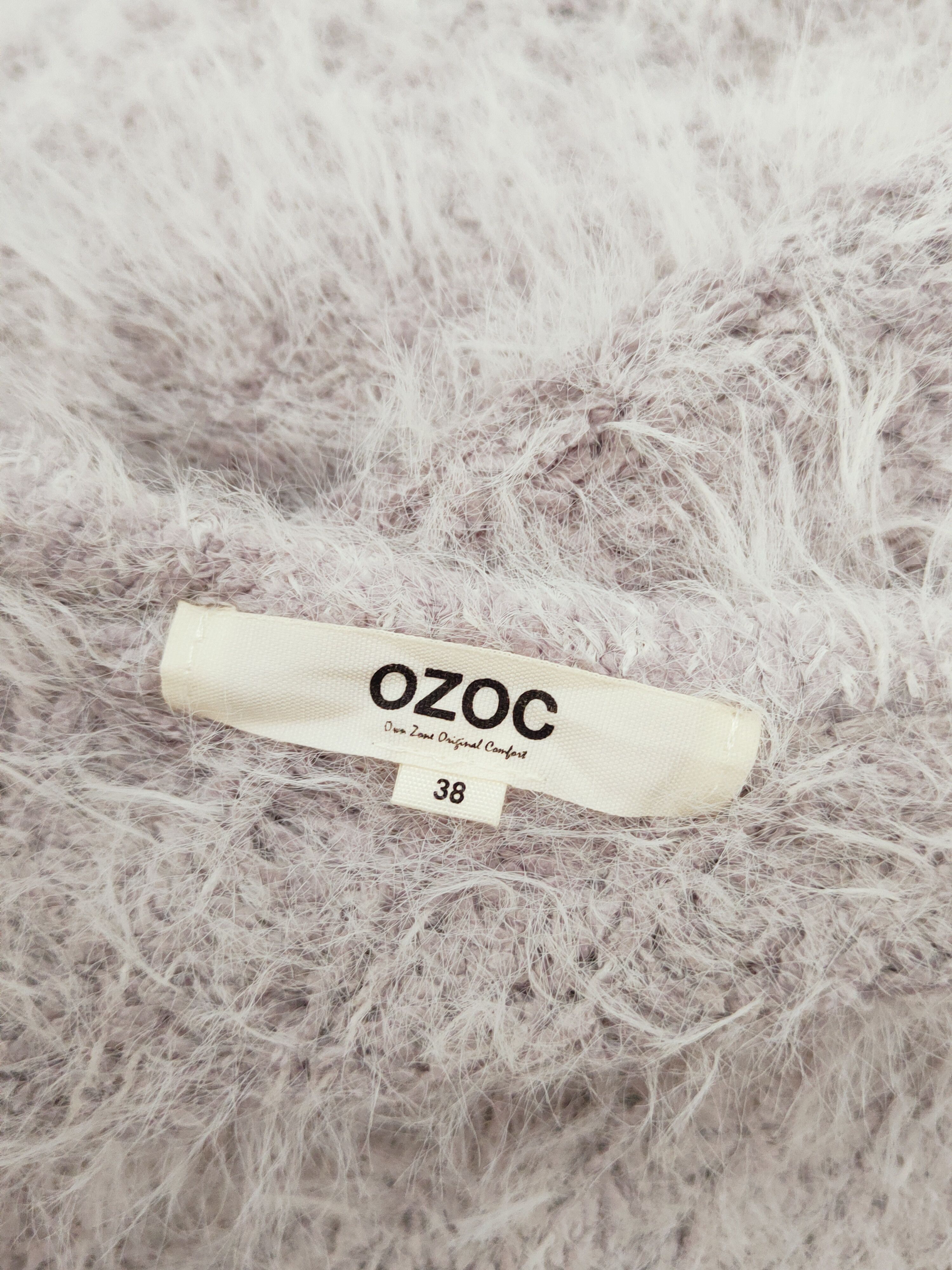 Japanese Brand × Vintage VINTAGE RARE OZOC Dark Gray Fur Mohair Knitwear Cardigan Size L / US 10 / IT 46 - 14 Thumbnail