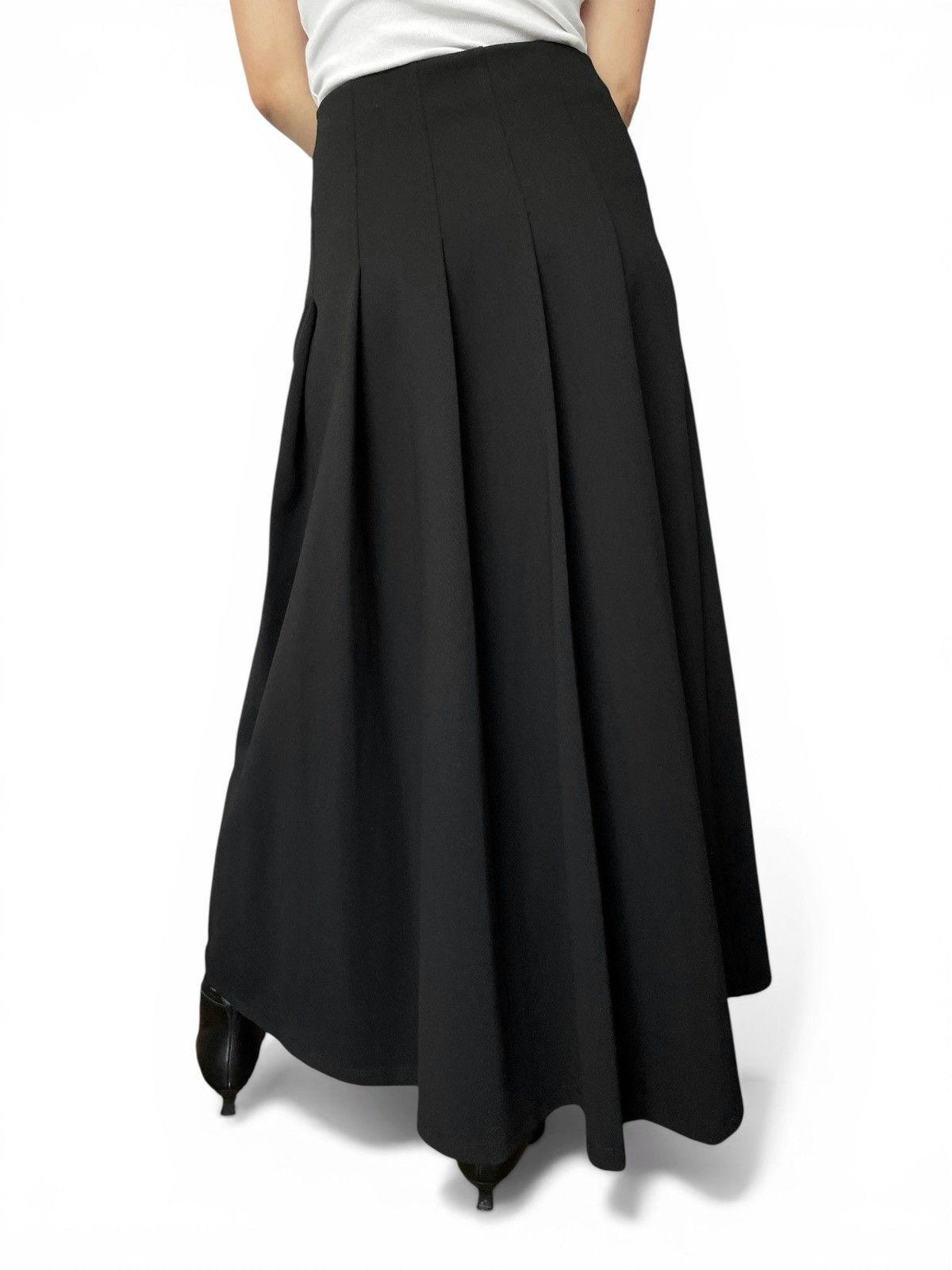 ME+EM ME+EM Pleated Maxi A-Line Skirt – Black – Size UK 10 / US 6 Size 28" / US 6 / IT 42 - 7 Thumbnail