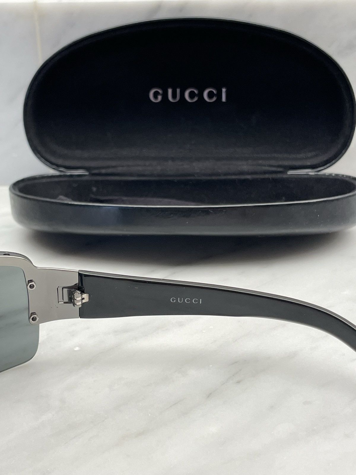 Gucci Gucci gg1823 🔥 gothic sunglasses mask monogram arms Size ONE SIZE - 5 Thumbnail