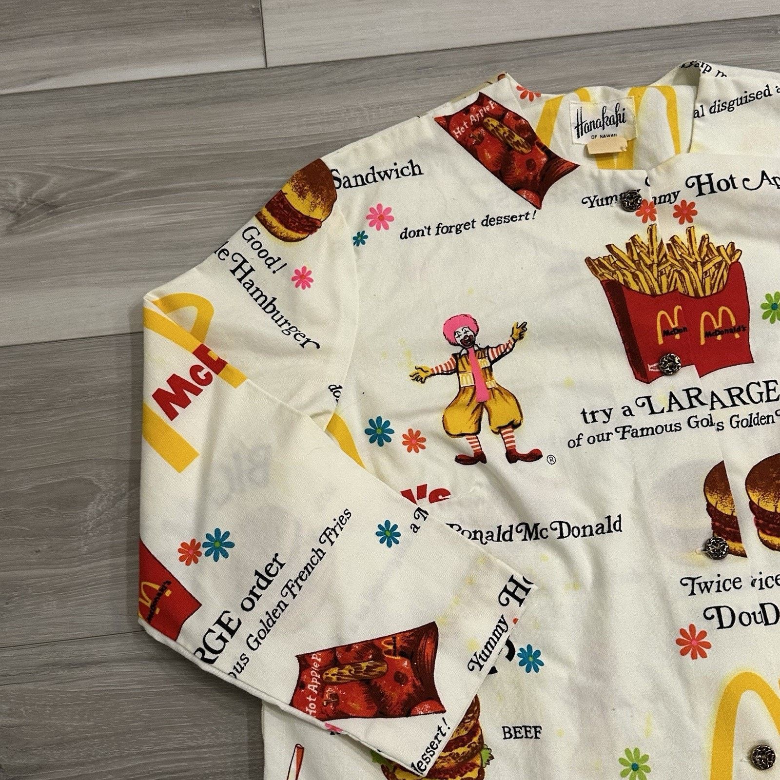 Vintage VTG 70’s Ronald McDonald's AOP Worker’s Smock Shirt Rare Size US M / EU 48-50 / 2 - 3 Thumbnail