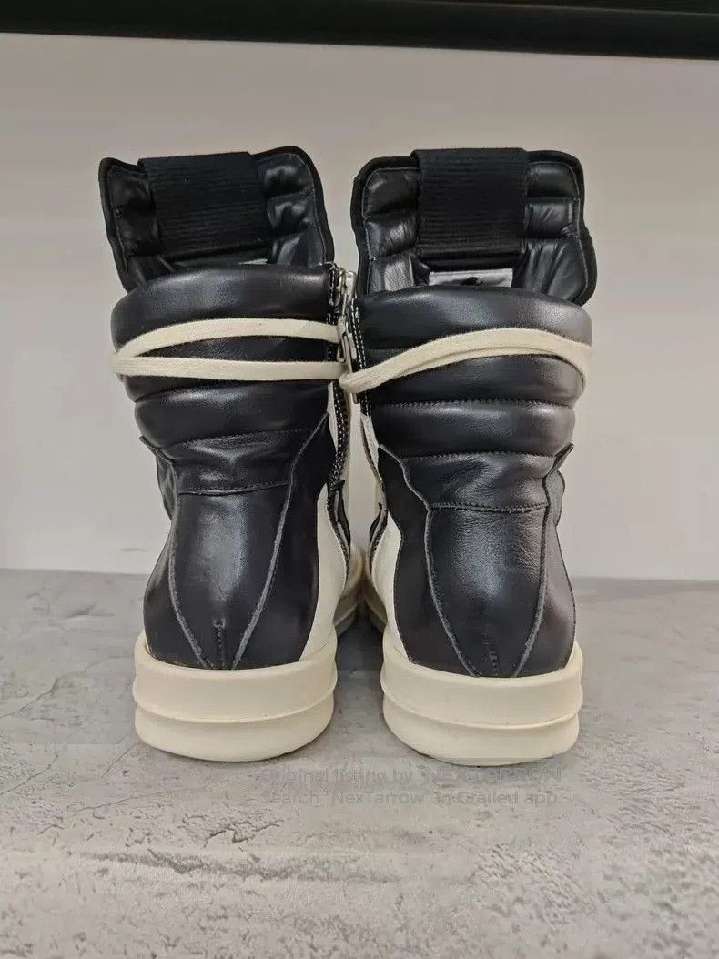 Rick Owens Rick Owens White và Black Geobasket Sneakers. Size US 7.5 / EU 40-41 - 7 Thumbnail