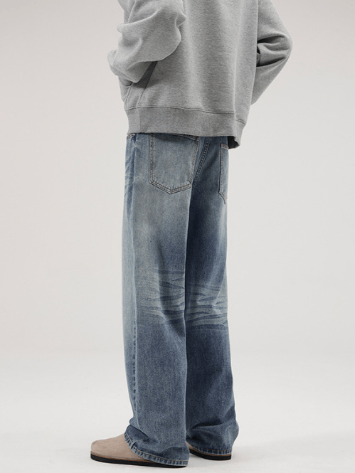 Japanese Brand × Jean Blue street retro straight jeans y2k Size US 32 / EU 48 - 4 Thumbnail