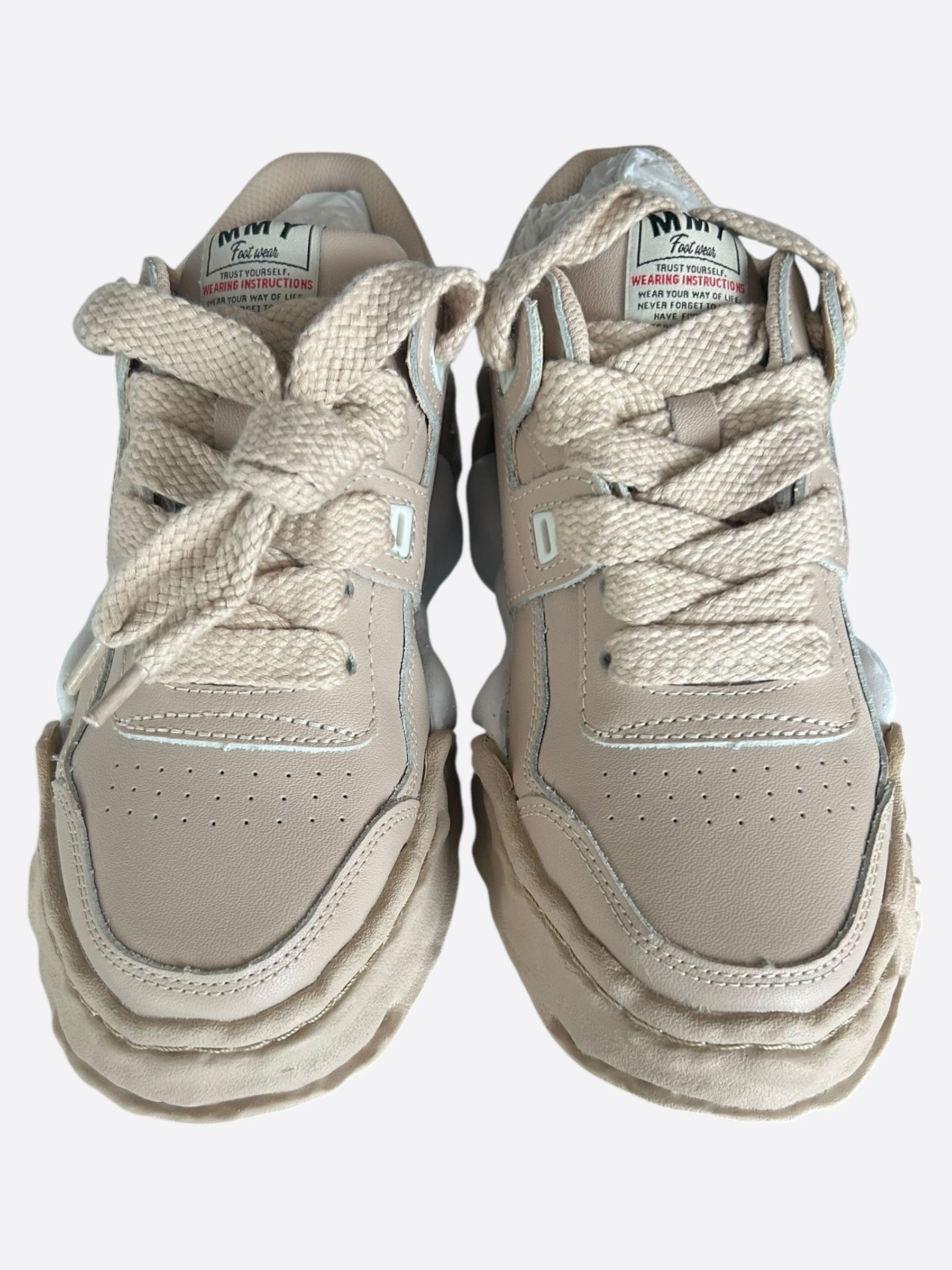 Maison MIHARA YASUHIRO Maison Mihara Yasuhiro Beige & White Parker Sneakers Size US 5 / EU 37 - 2 Thumbnail