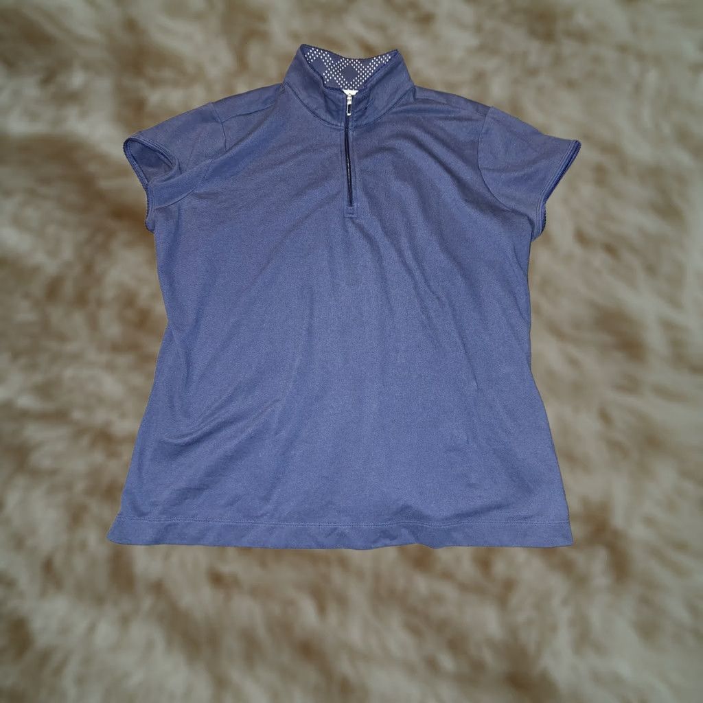 Nike Nike Golf 1/4 Zip Pullover Women's XL Blue Short Sleeve Logo Activewear Size XL / US 12-14 / IT 48-50 - 1 Thumbnail