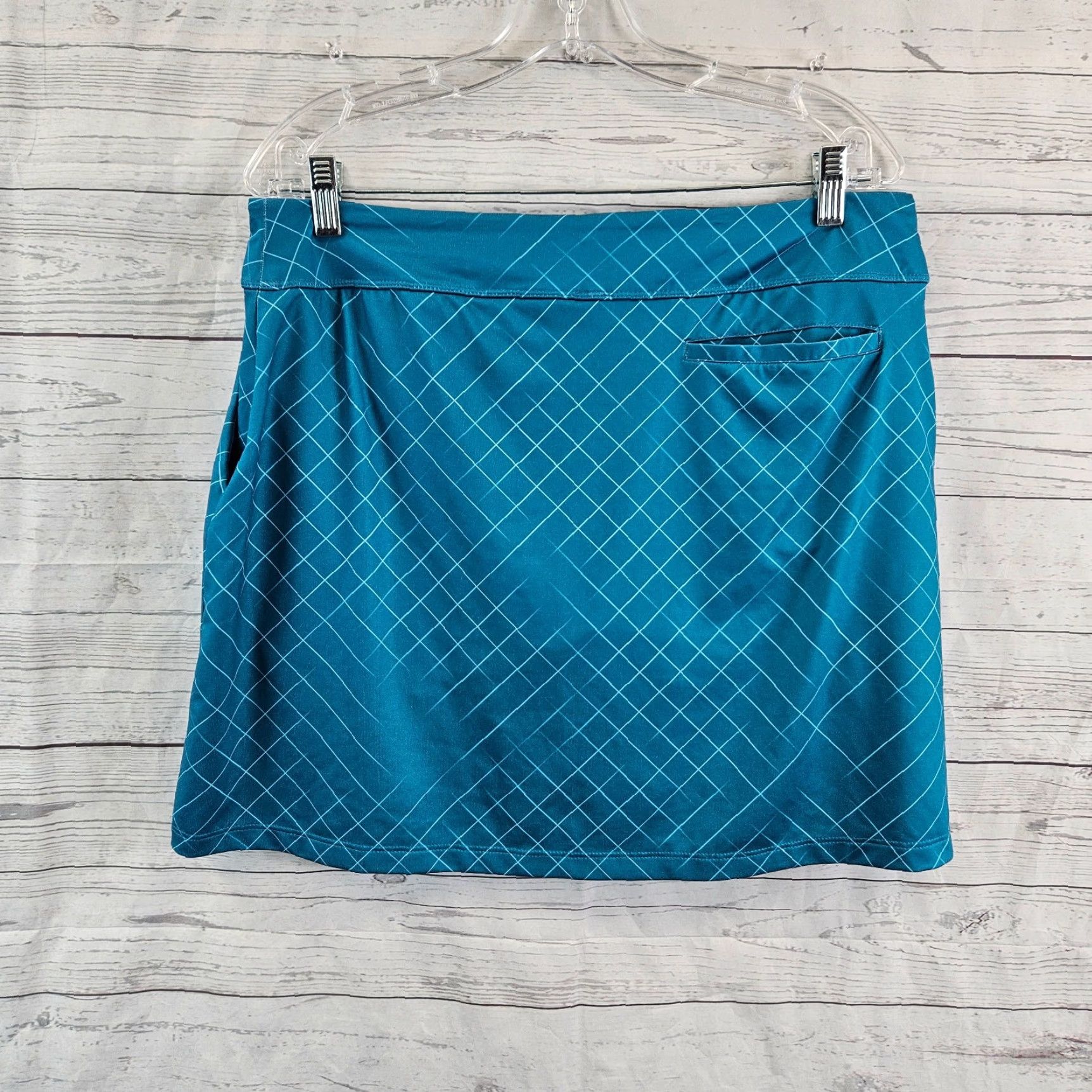 Nike VINTAGE Nike Golf Womens Skort Sz Large Blue Teal Pockets Pull On Size ONE SIZE - 3 Thumbnail