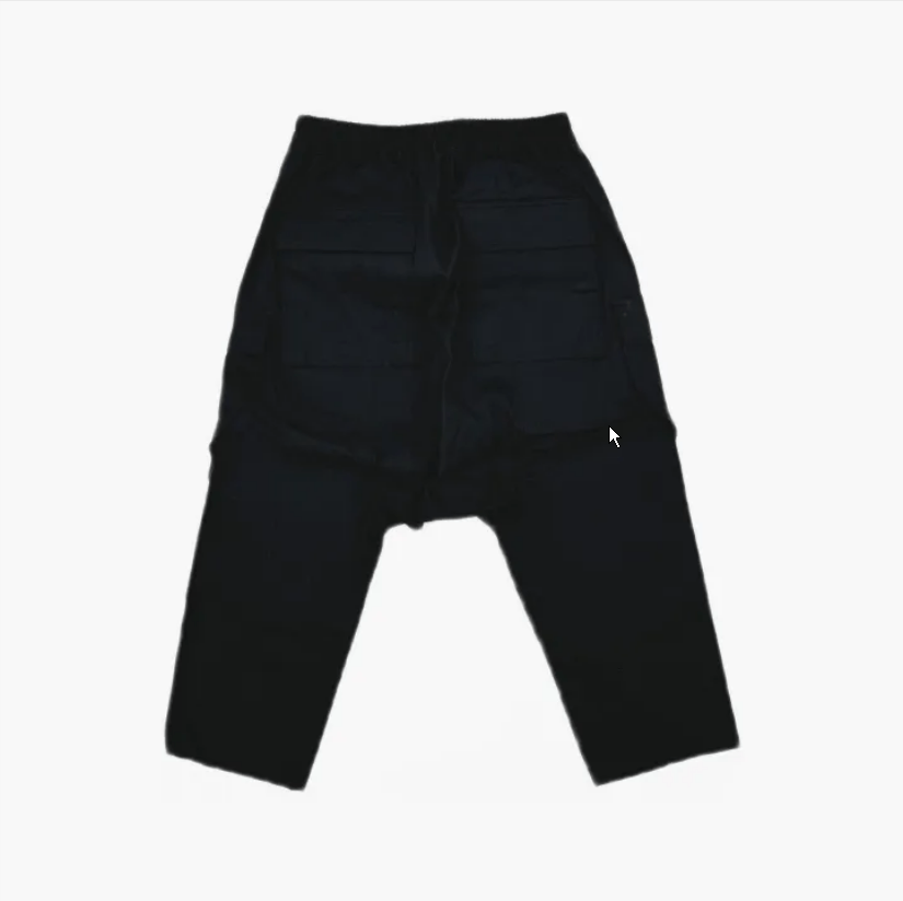 Rick Owens Rick Owens SS22 Black Drawstring Cropped Pants Men's 50 Size US 34 / EU 50 - 8 Thumbnail