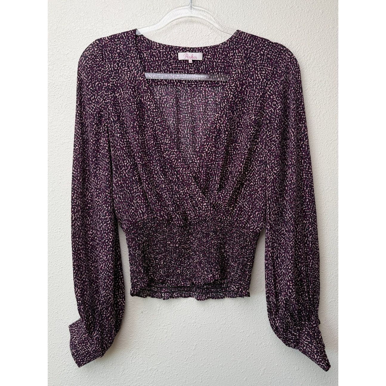 Parker Parker Matilda Funfetti Silk Blouse Women XS Purple Size XS / US 0-2 / IT 36-38 - 4 Thumbnail