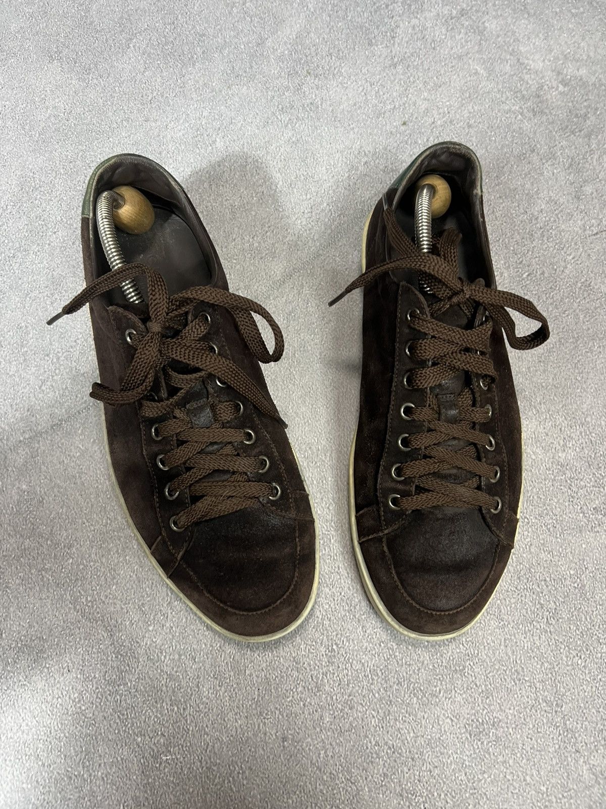 Gucci Men’s Gucci Leather GG Monogram Sneakers ! luxury hype rare Size US 9 / EU 42 - 3 Thumbnail