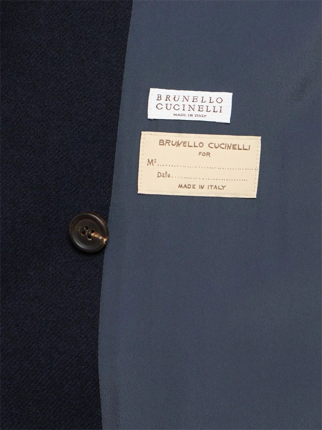 Brunello Cucinelli BRUNELLO CUCINELLI Navy Wool Coat New & Authentic Size M / US 6-8 / IT 42-44 - 3 Thumbnail