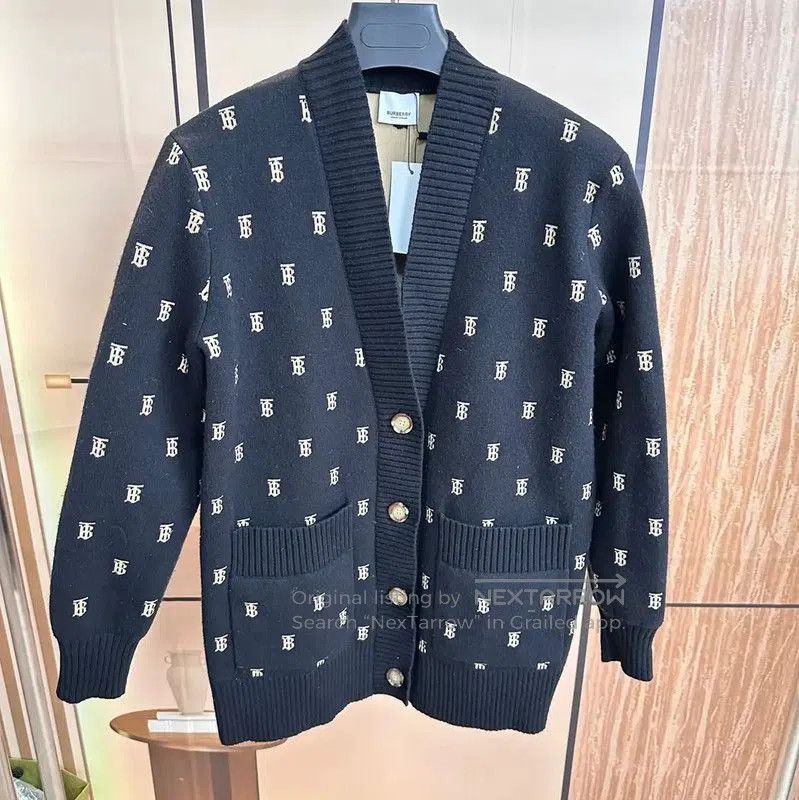 Burberry Burberry Black Wool Cardigan for Women. Size M / US 6-8 / IT 42-44 - 1 Thumbnail