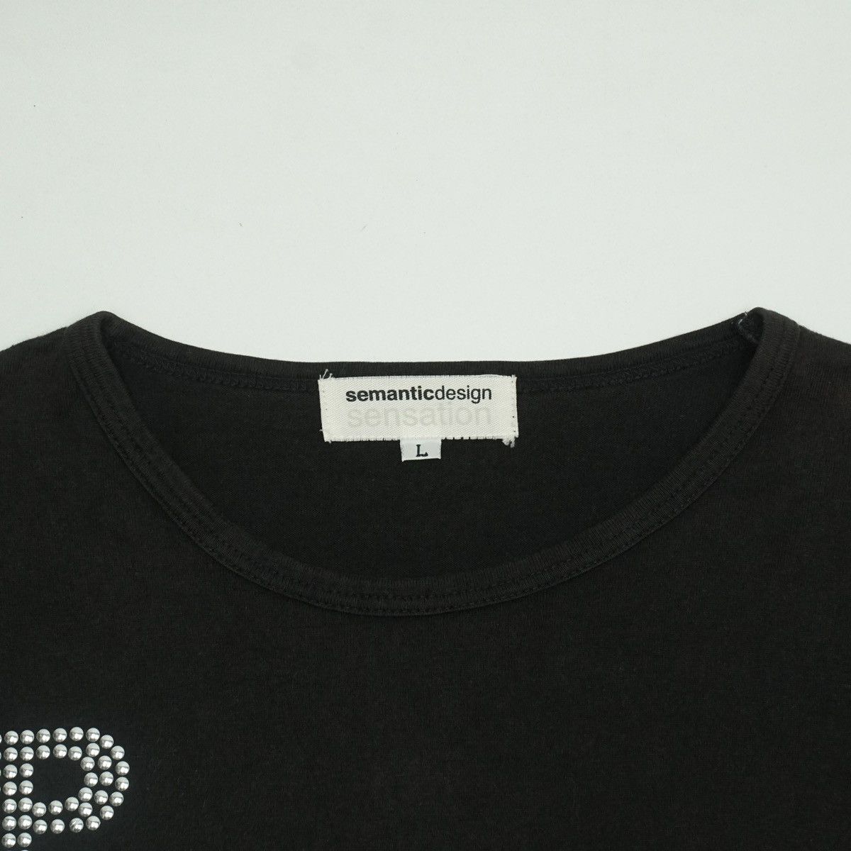 Beauty Beast *NoTariff Semantic Design Rhinestone LS T-Shirt Size US L / EU 52-54 / 3 - 5 Thumbnail