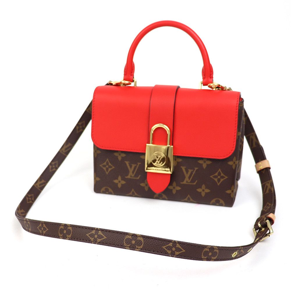 Louis Vuitton Locky BB Monogram Coquelicot Shoulder Bag Leather Red