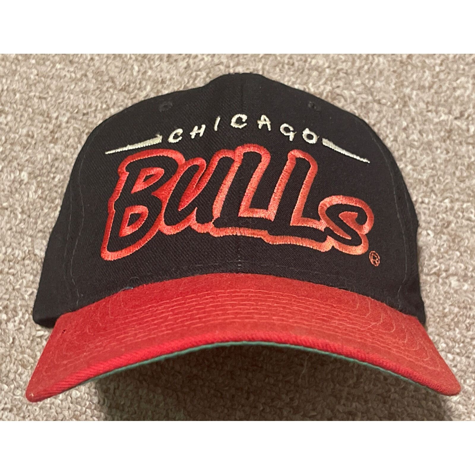 Starter Vintage 90s Starter Chicago Bulls Script NBA Snapback Hat Ca Size ONE SIZE - 10 Thumbnail
