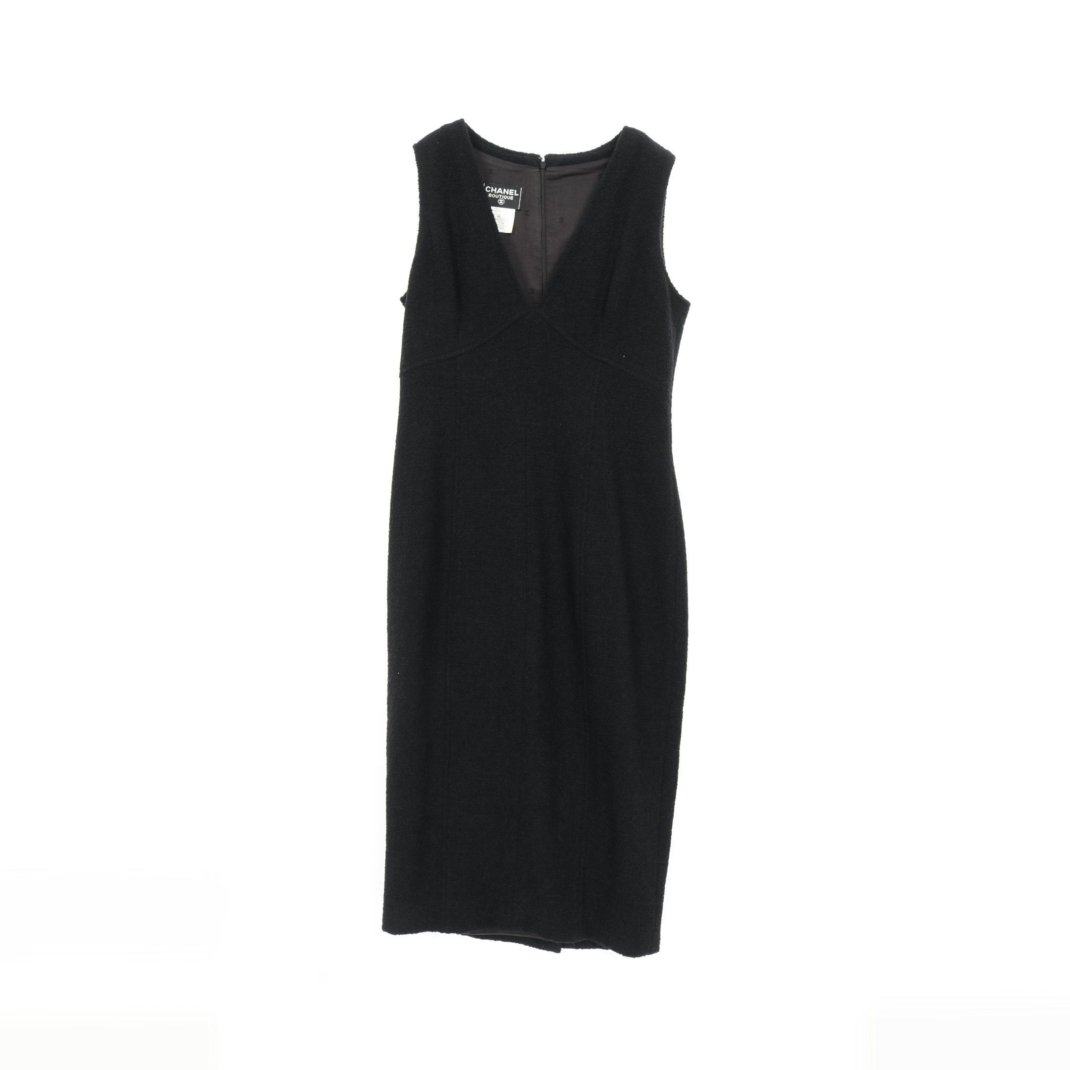 Chanel Chanel Cocomark Button One Piece Wool Black 95A Size ONE SIZE - 1 Thumbnail