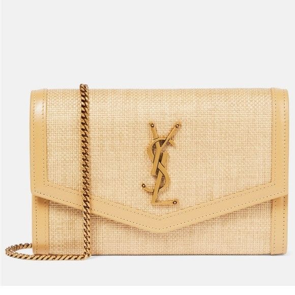 Yves Saint Laurent Saint Laurent Uptown Raffia Wallet On Chain bag