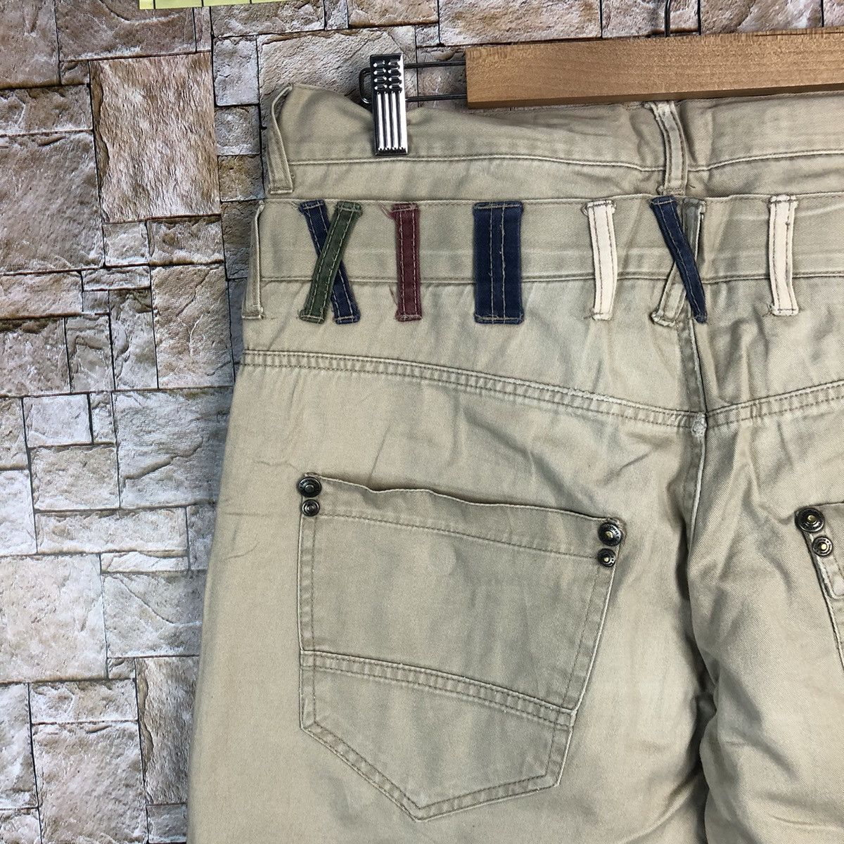 Japanese Brand × Seditionaries Double Focus stretwear double waist Cream Cargo Pants #A622 Size US 33 - 16 Thumbnail