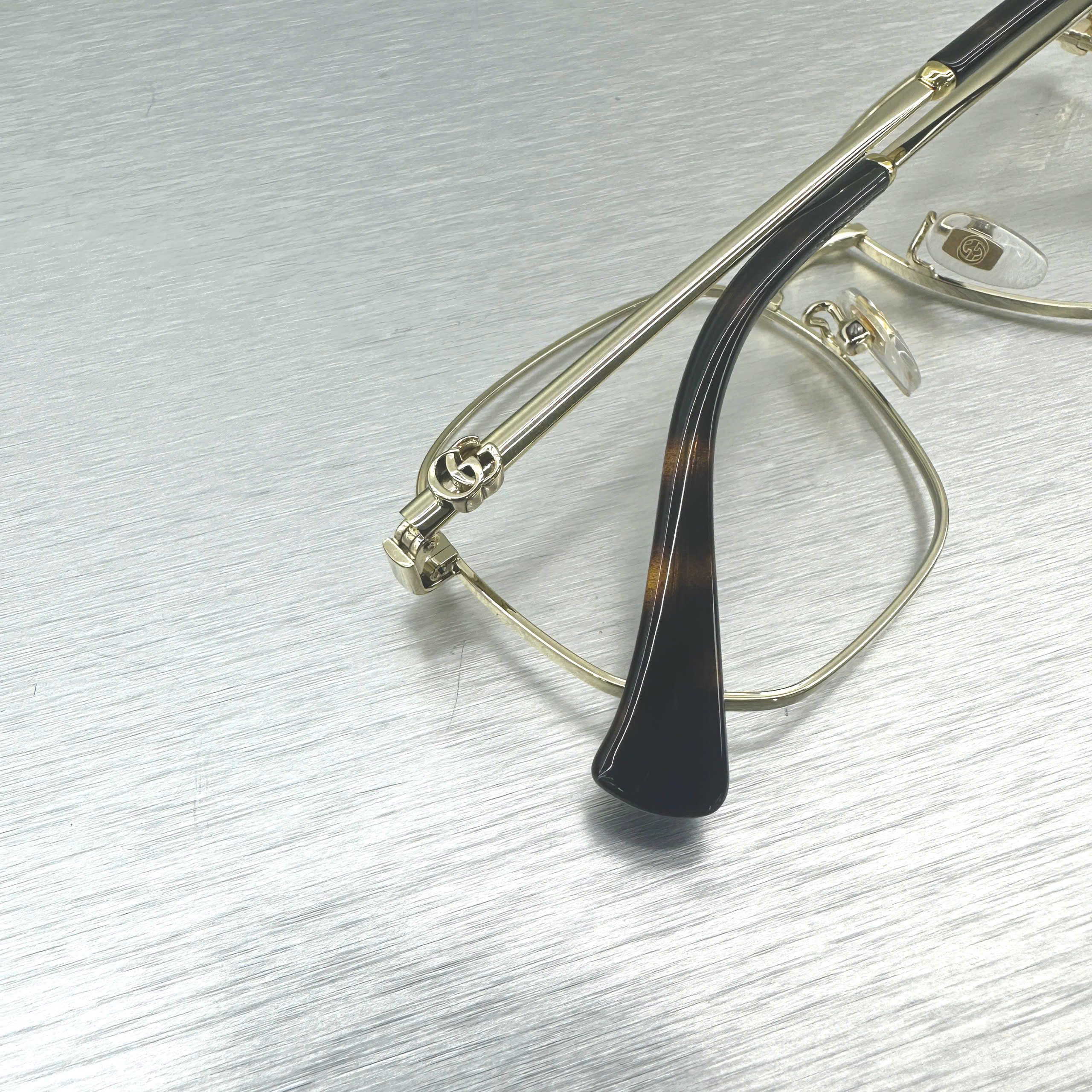 Gucci GUCCI GG1420OK 001 Eyeglasses GOLD Size ONE SIZE - 3 Thumbnail
