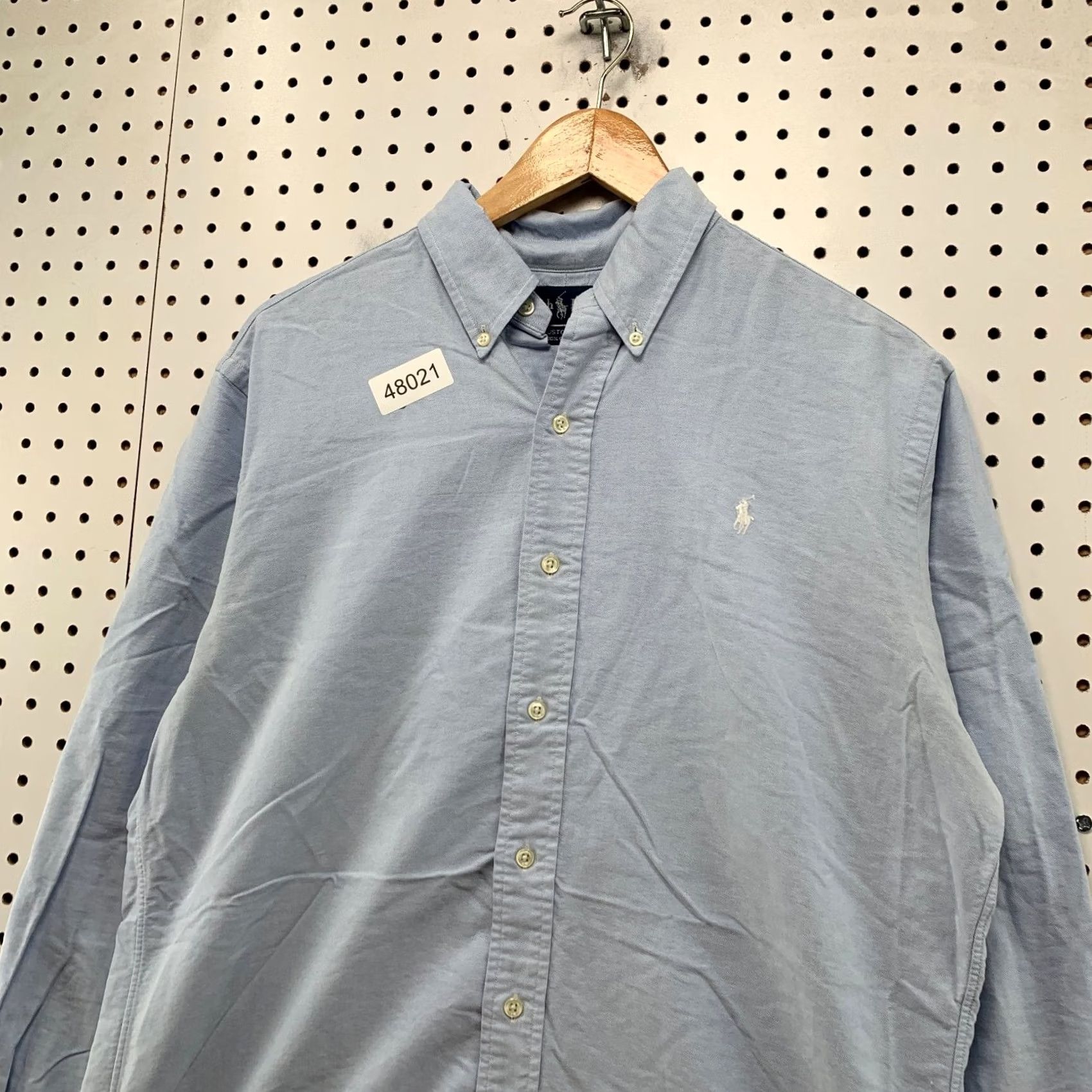 Ralph Lauren Ralph Lauren Button Shirt Mens Medium Blue Long Sleeve School Work Custom Fit Size US M / EU 48-50 / 2 - 6 Thumbnail
