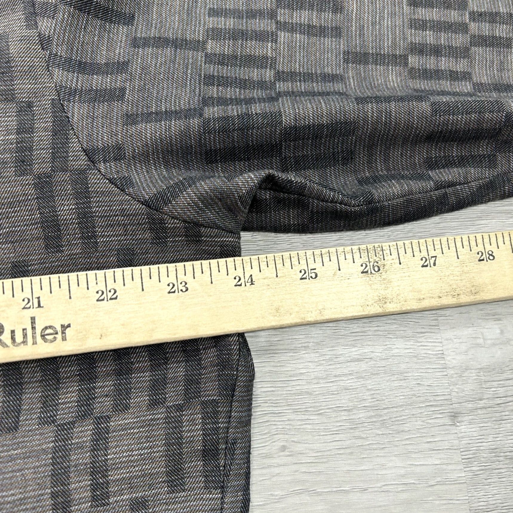 Armani Karman Shirt Mens Large Tall Gray Geometric Western Pearl Snap Long Sleeve Size US L / EU 52-54 / 3 - 7 Thumbnail