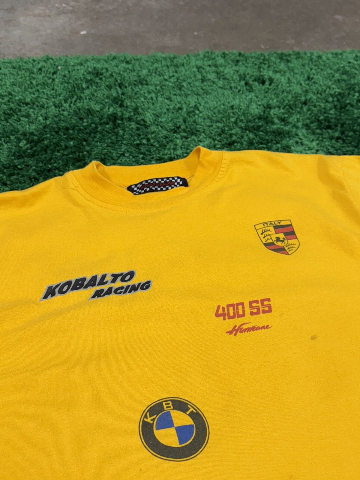 Vintage Vintage Yellow Race Logos Tee Sz. XL BMW Porsche Nascar Size US XL / EU 56 / 4 - 3 Thumbnail