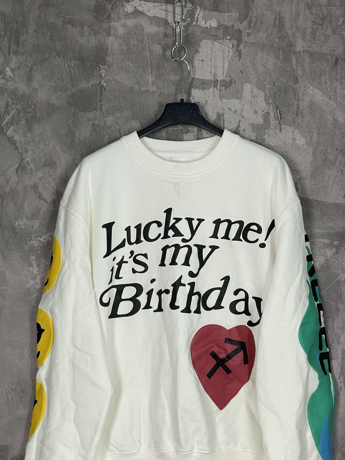 Japanese Brand Lucky Me It’s My Birthday Streetwear Y2K Big Logo Sweatshirt Size US L / EU 52-54 / 3 - 3 Thumbnail