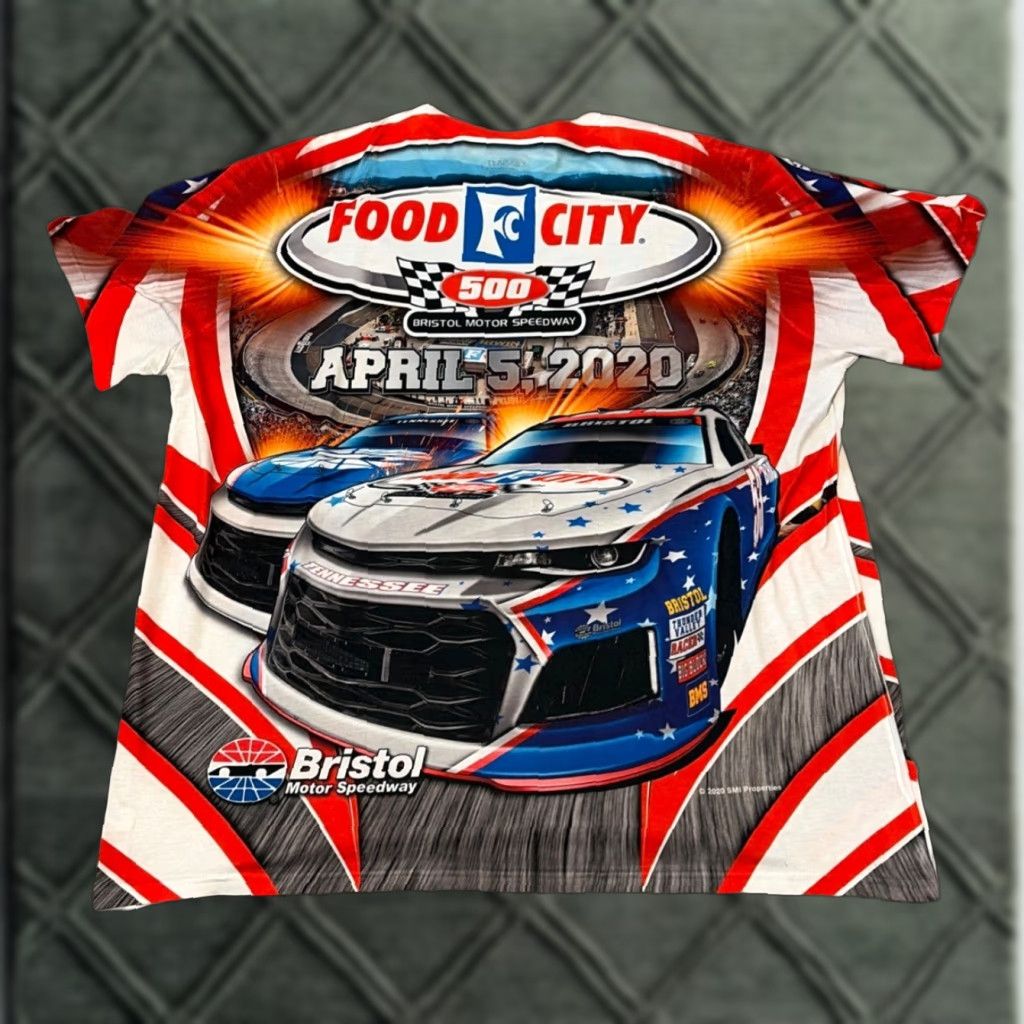 NASCAR Bristol Motor Speedway Food City 500 All Over Print T-Shirt NASCAR 3XL Men Multicolor Size US XXL / EU 58 / 5 - 1 Thumbnail