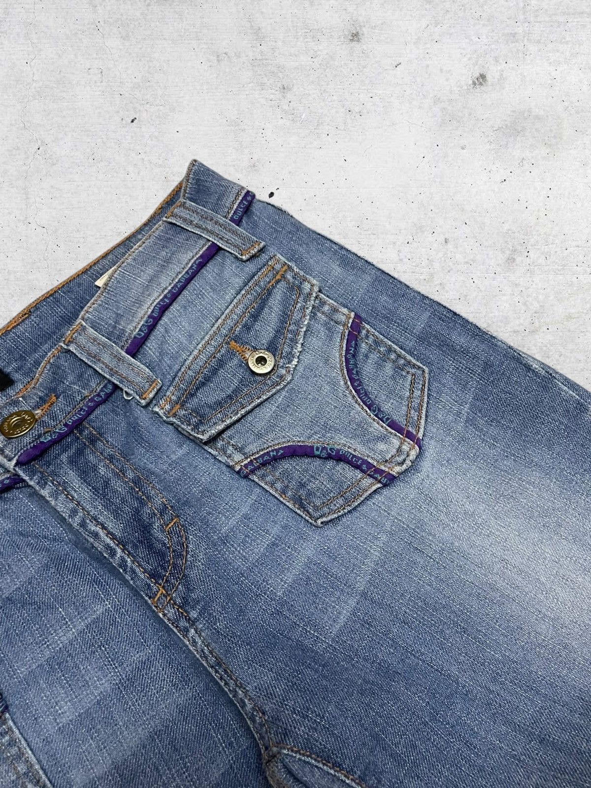 Dolce & Gabbana VINTAGE DOLCE & GABBANA DESIGNER 90S RARE FLARED BLUE WASHED Size US 28 / EU 44 - 9 Thumbnail