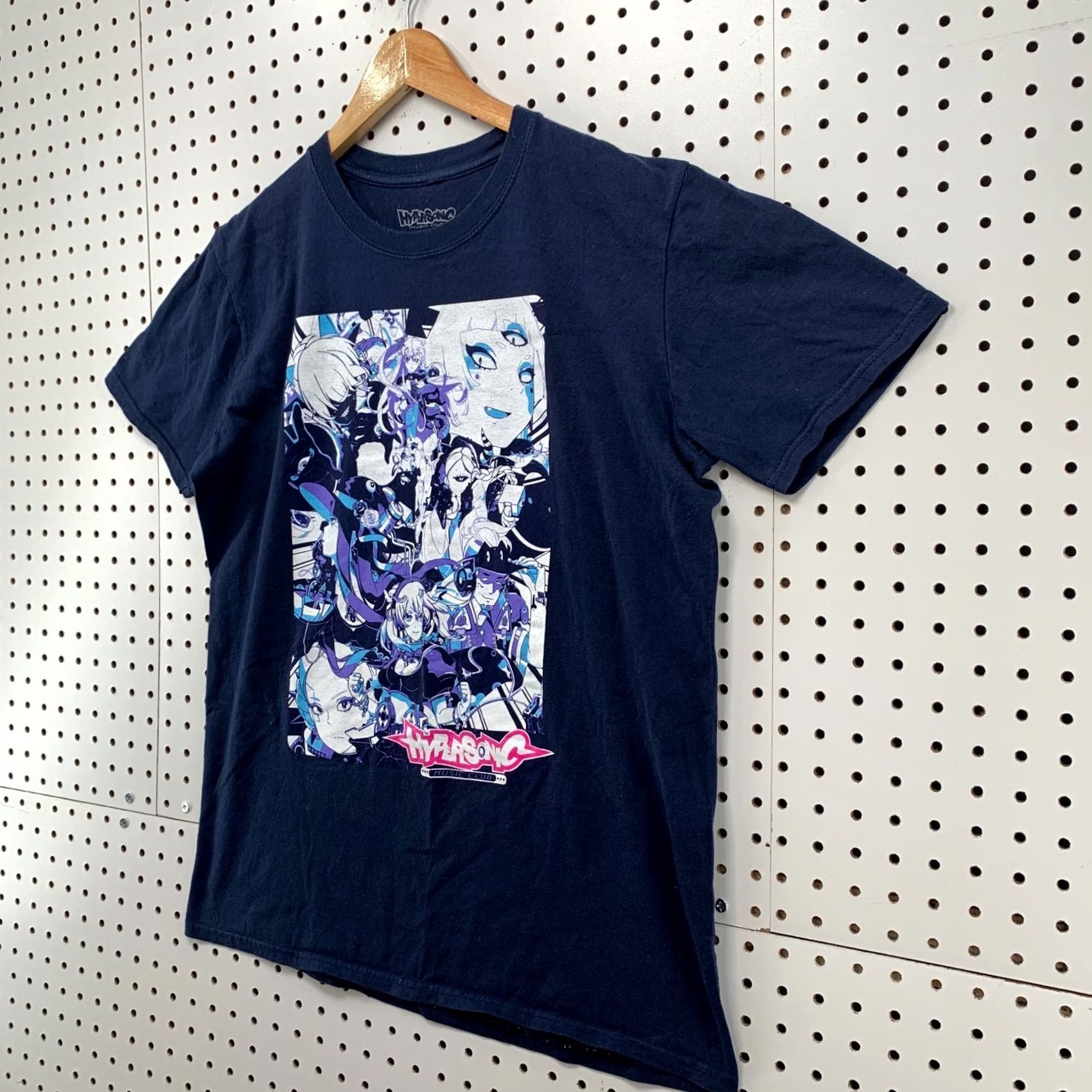 Vintage HYPERSONIC MUSIC CLUB Shirt Navy Blue ANIME Mens Medium Size US M / EU 48-50 / 2 - 7 Thumbnail