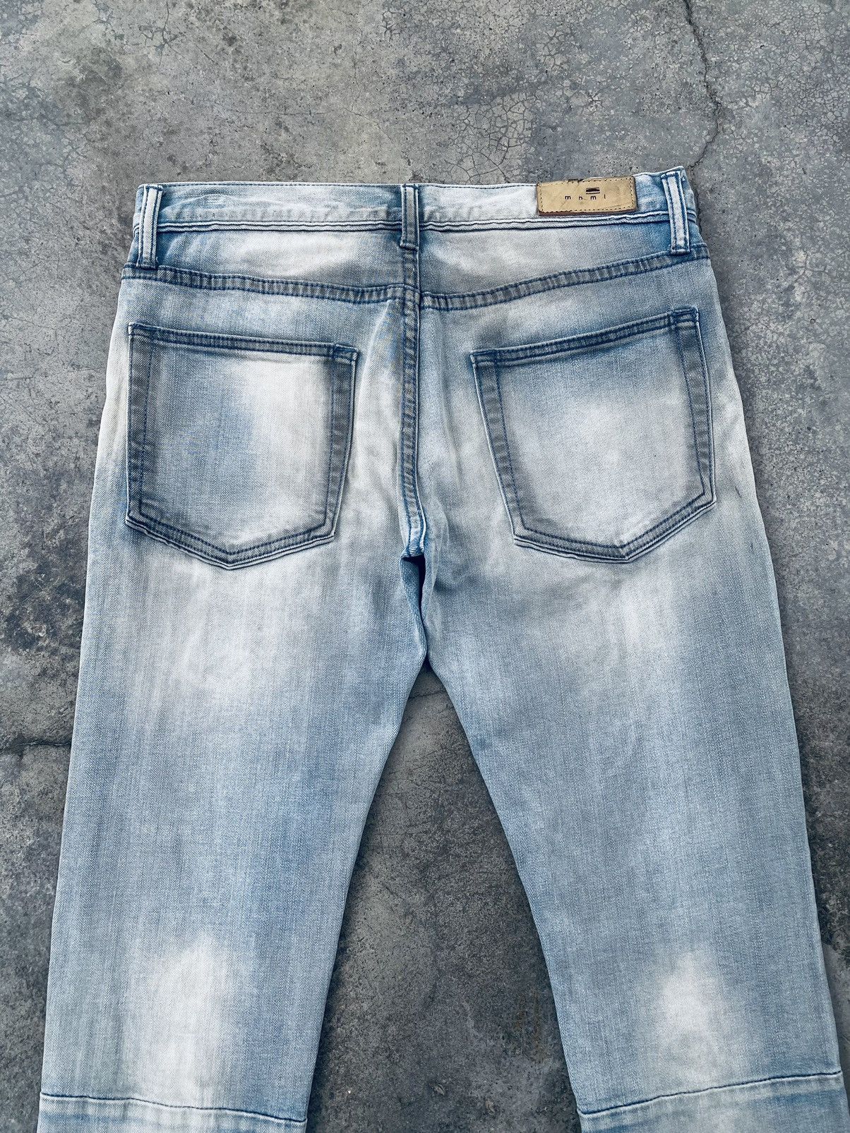 MNML MNML Zipper Distressed Denim Pants Size US 33 - 4 Thumbnail