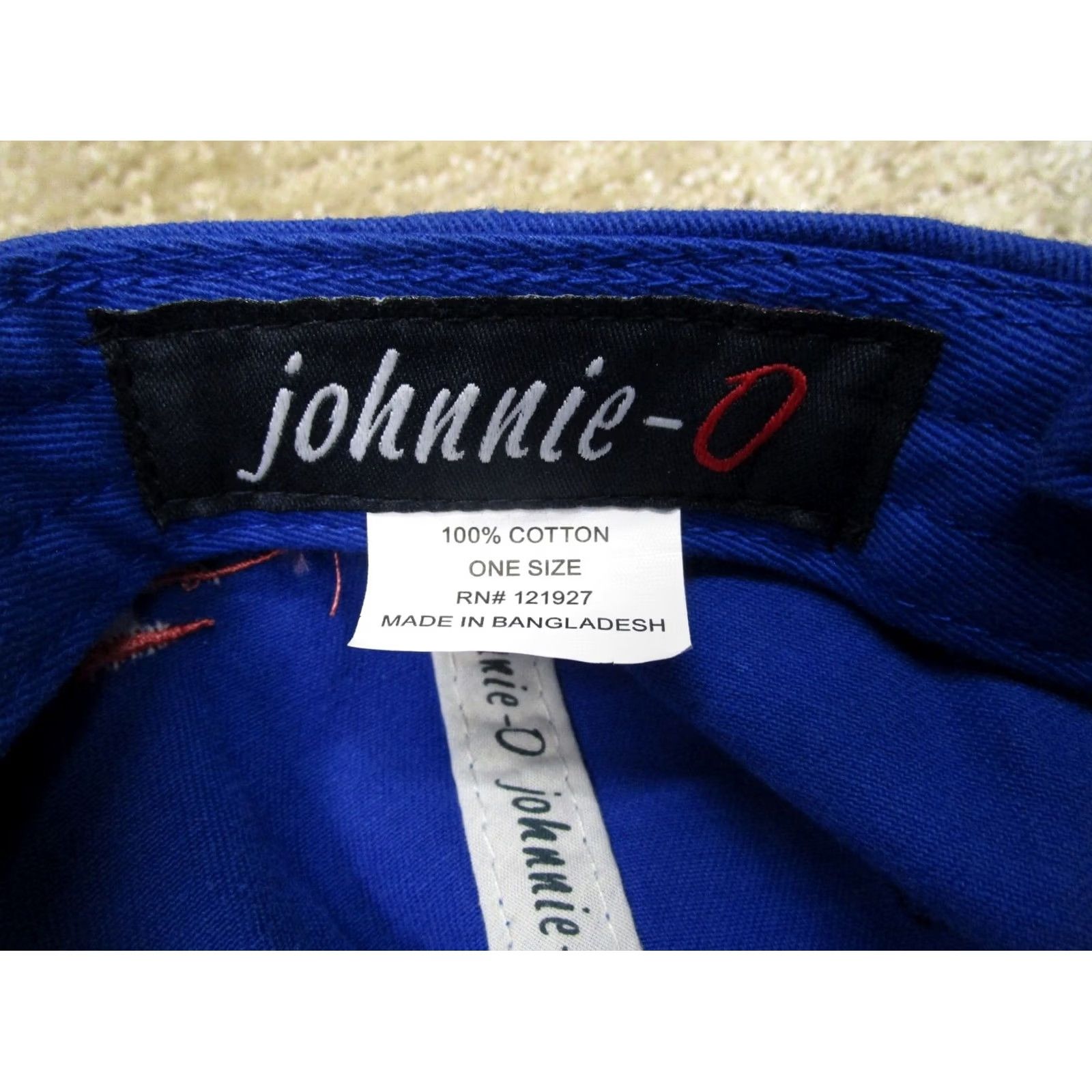 johnnie-O johnnie-O Cap Hat Strap Back Men Adjustable Blue Twill Baseball Cap Logo Size ONE SIZE - 6 Thumbnail