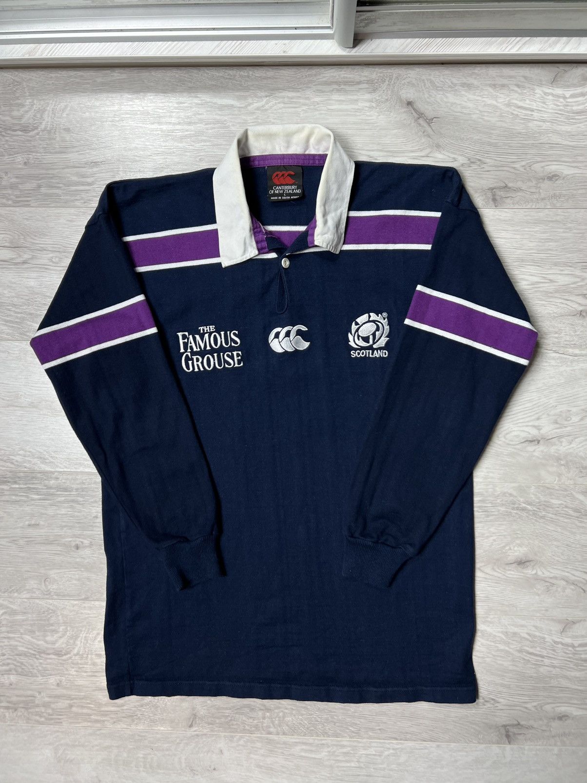 Maillot De Rugby Vintage Canterbury - Homme 2XL - Rouge Et Noir - Stretch - Occasion