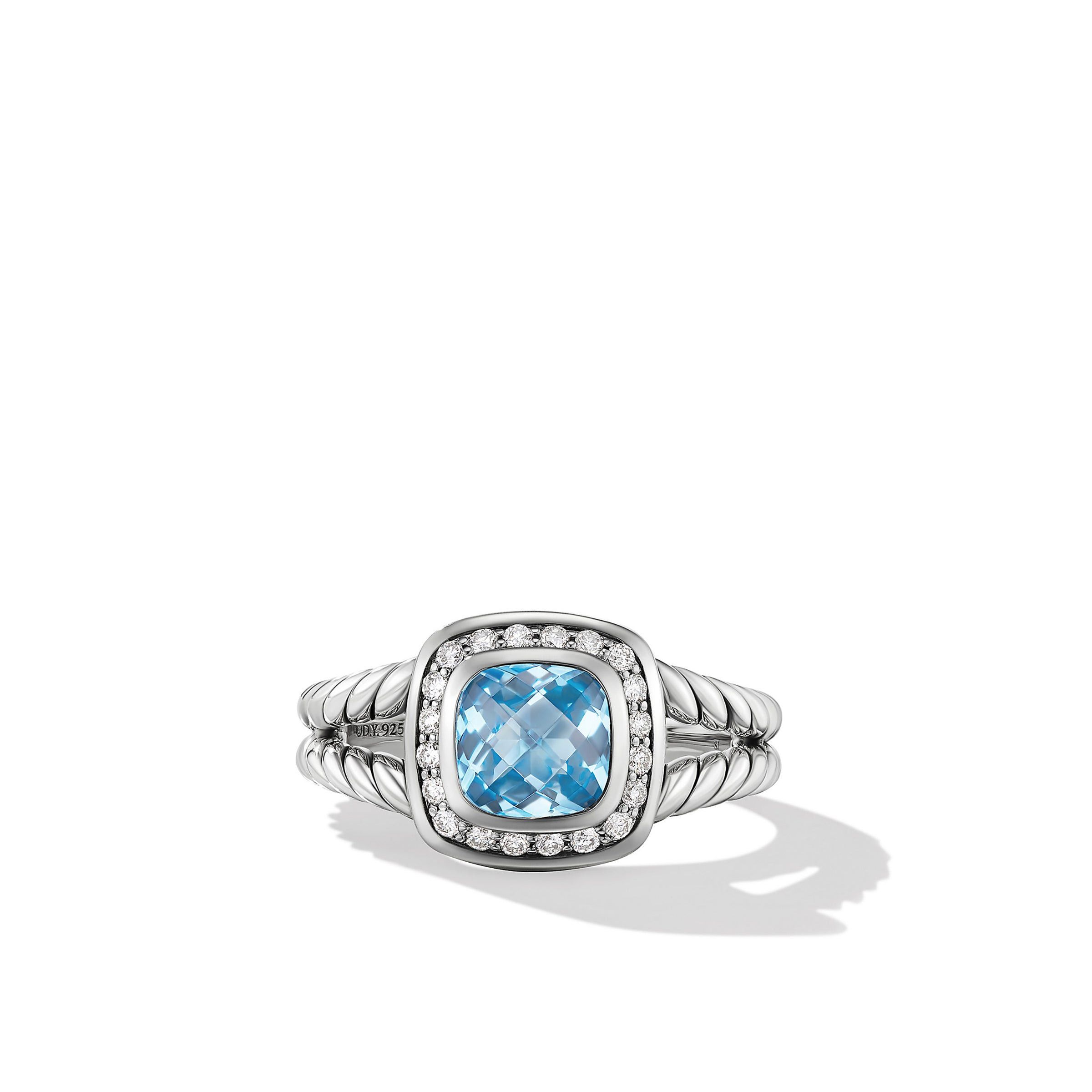 David Yurman o1w1db10525 R07443D Ring in Silver with Topaz and Diamond Size ONE SIZE - 3 Thumbnail