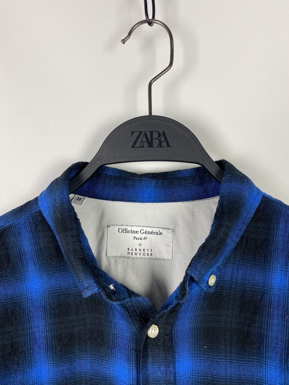 Officine Generale Officine Generale x Barneys New York Wrinkled Flannel Shirt Size US M / EU 48-50 / 2 - 2 Thumbnail